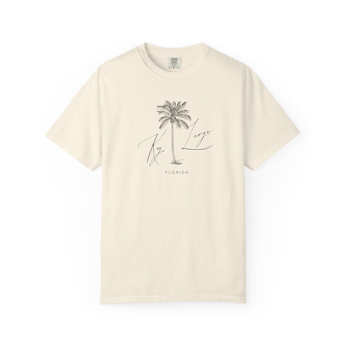Key Largo Chill Vibes Tee - Unisex Garment-Dyed T-shirt for Autumn Lovers, Casual Wear, Gifts for Him/Her