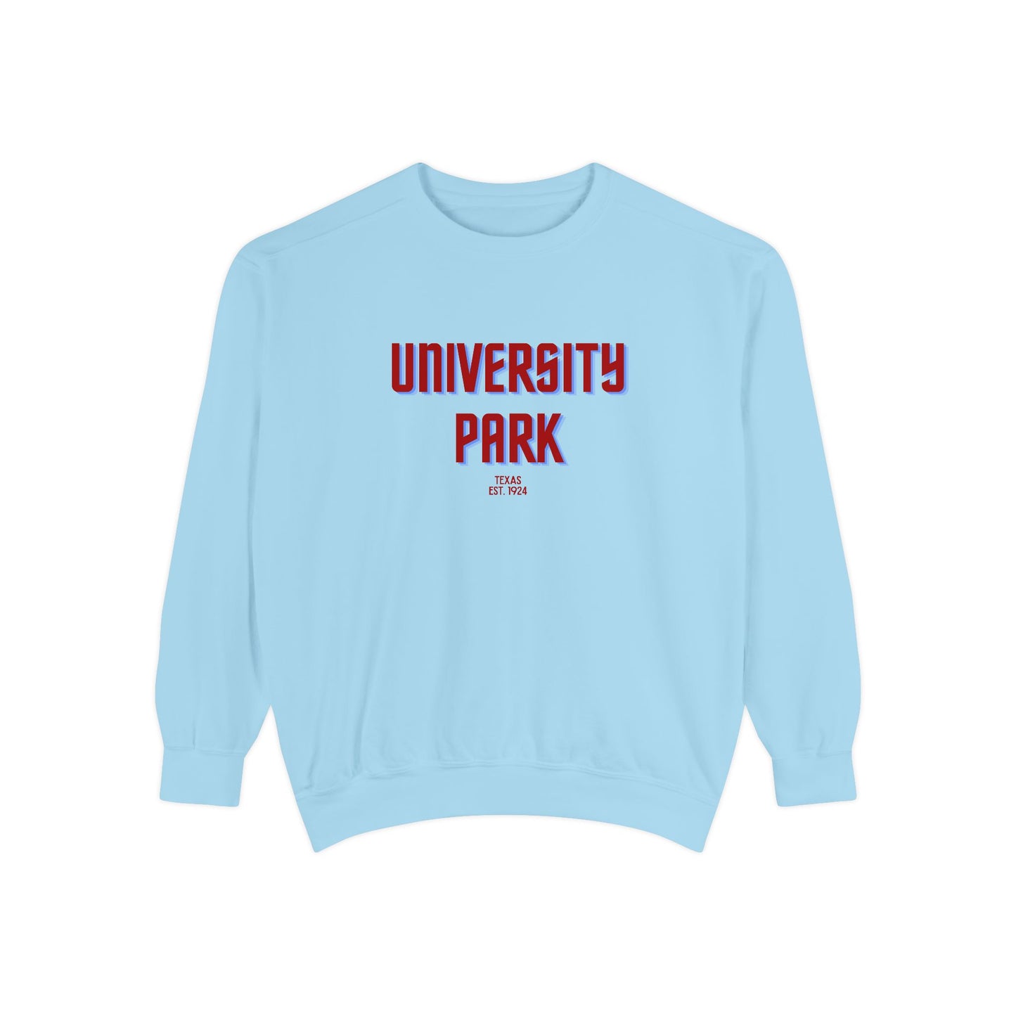 University Park Unisex Garment-Dyed Sweatshirt | Cozy Fashion, Perfect for Casual Outings, Gifts, Fall & Winter Style, Everyday Comfort