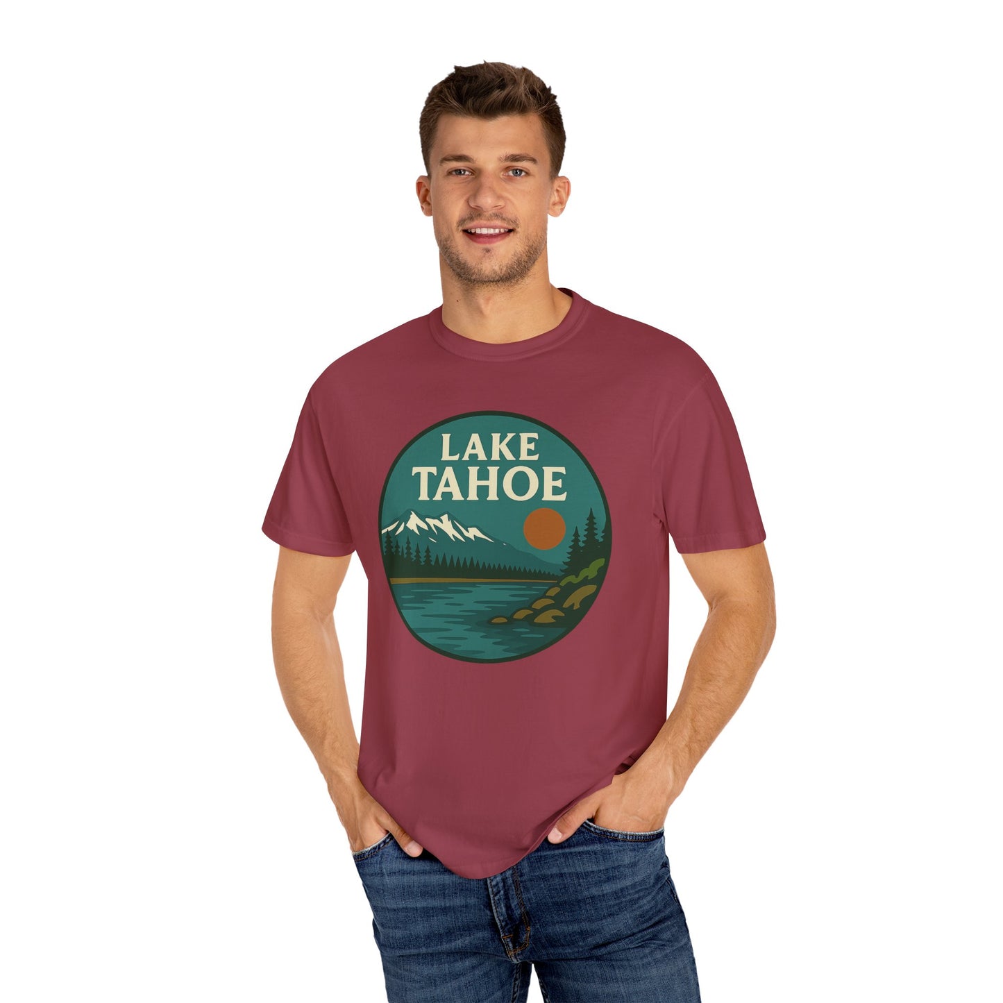 Lake Tahoe Unisex T-Shirt, Casual Graphic Tee, Nature Lover Gift, Outdoor Adventure Shirt, Vacation Souvenir, Summer Wear