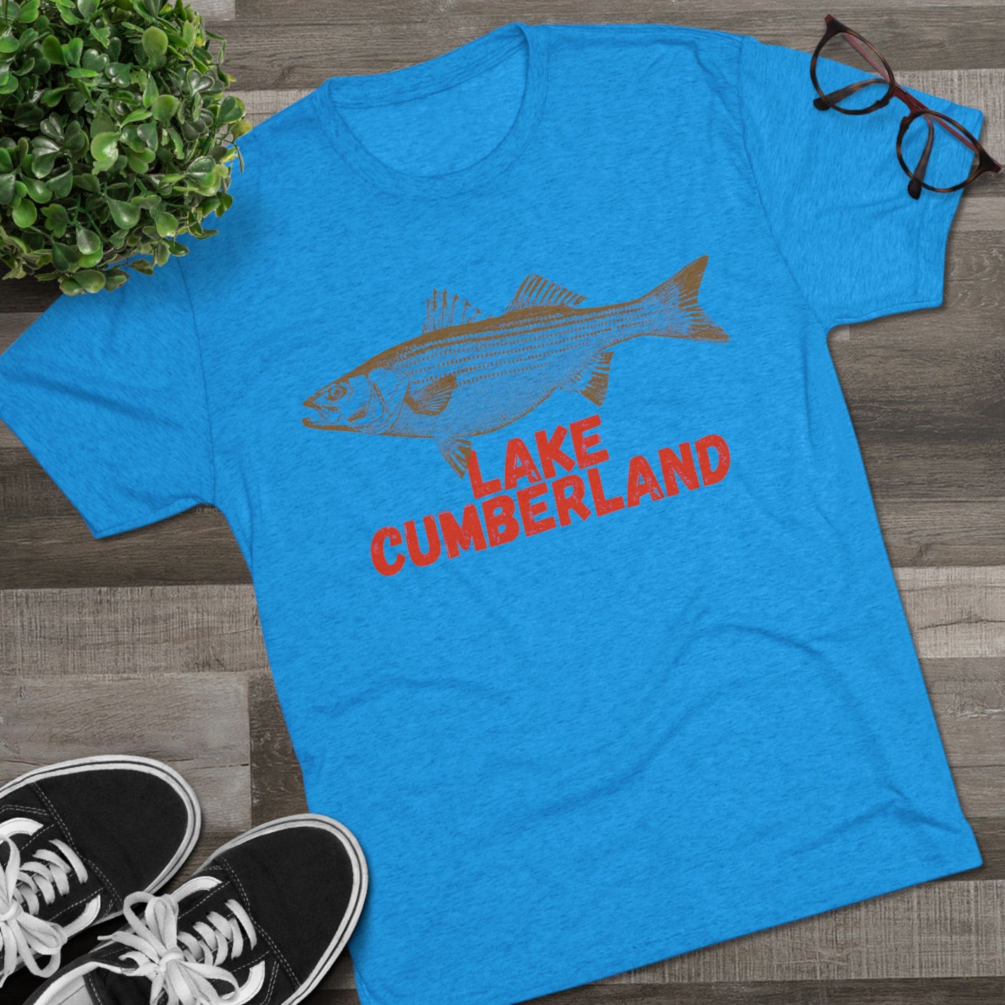 Lake Cumberland Fishing Tee, Unisex Crew Neck Shirt, Summer Lake Apparel, Gift for Fishermen, Outdoor Adventure T-Shirt, Lake House Style
