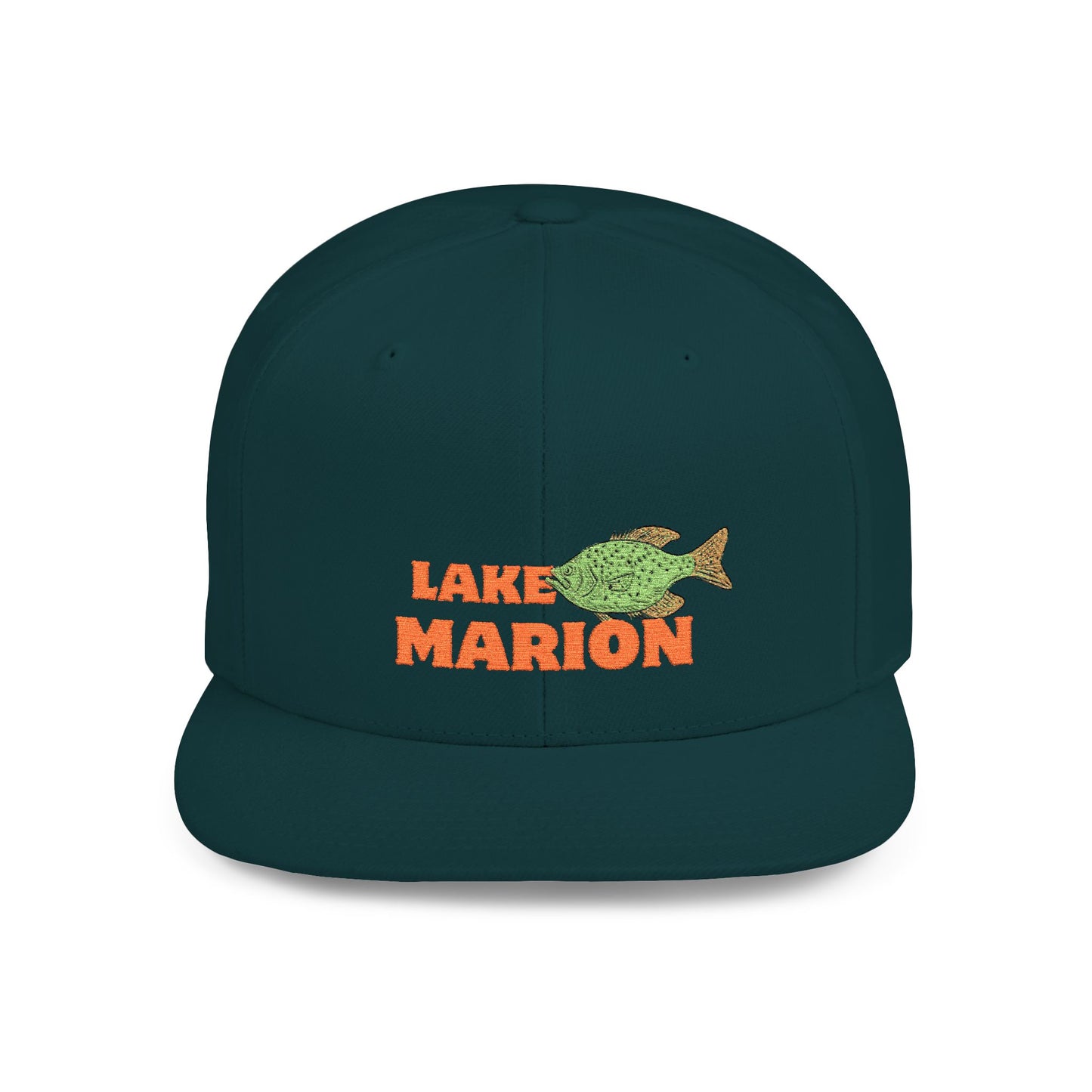 Lake Marion Fish Flat Bill Snapback Hat, Fishing Cap, Outdoor Gear, Lake House Gift, Summer Accessories, Stylish Headwear