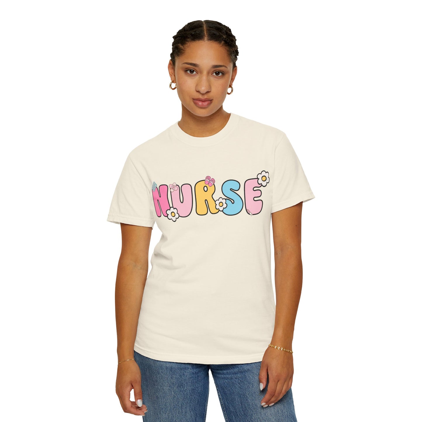 Playful Nurse T-Shirt - Fun Gift for Healthcare Workers, Floral Design, Birthday Present, Nurse Appreciation Week, Casual Wear