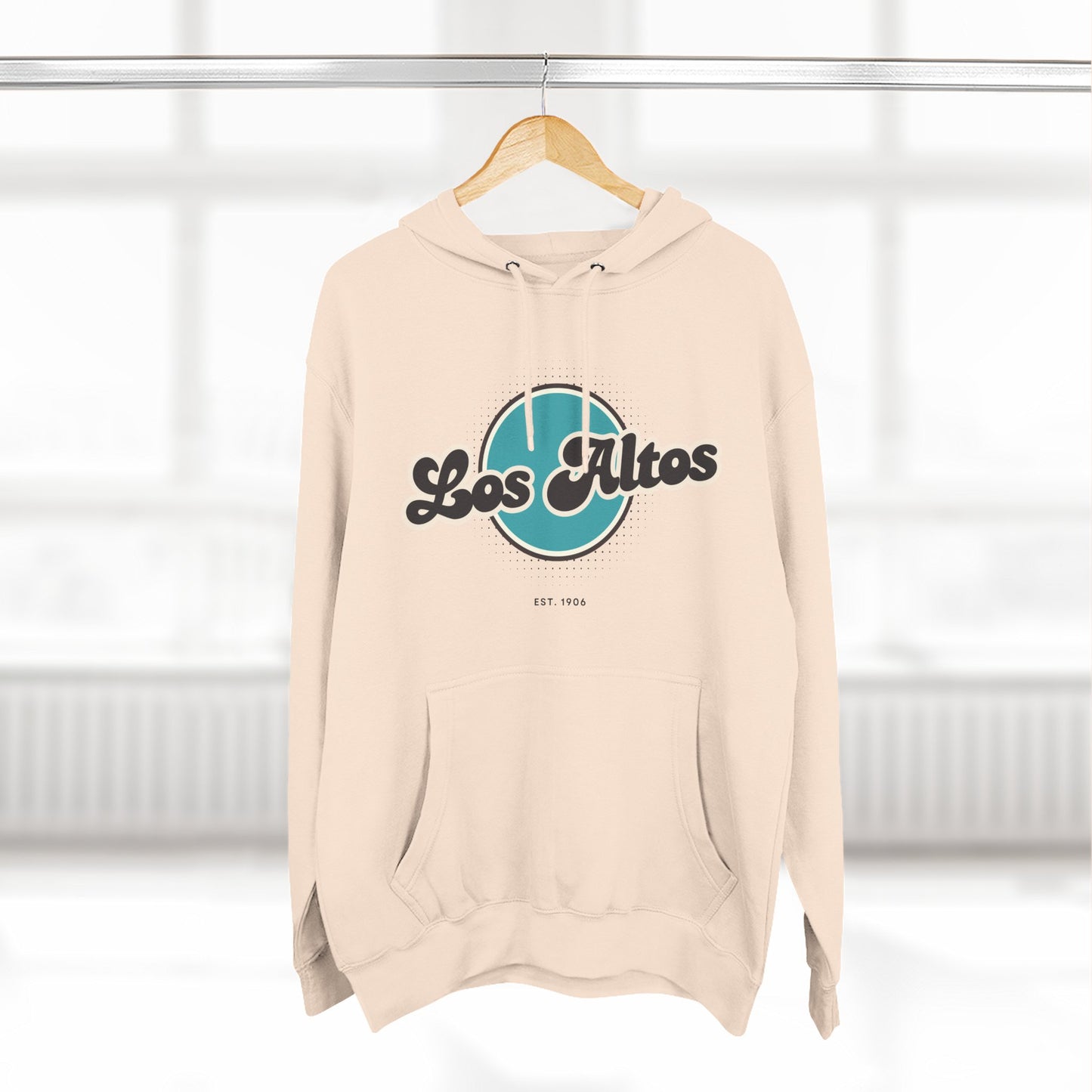 Los Altos Retro Vibe Hoodie for Casual Days, Streetwear, Unisex Gift, Cozy Layering Apparel