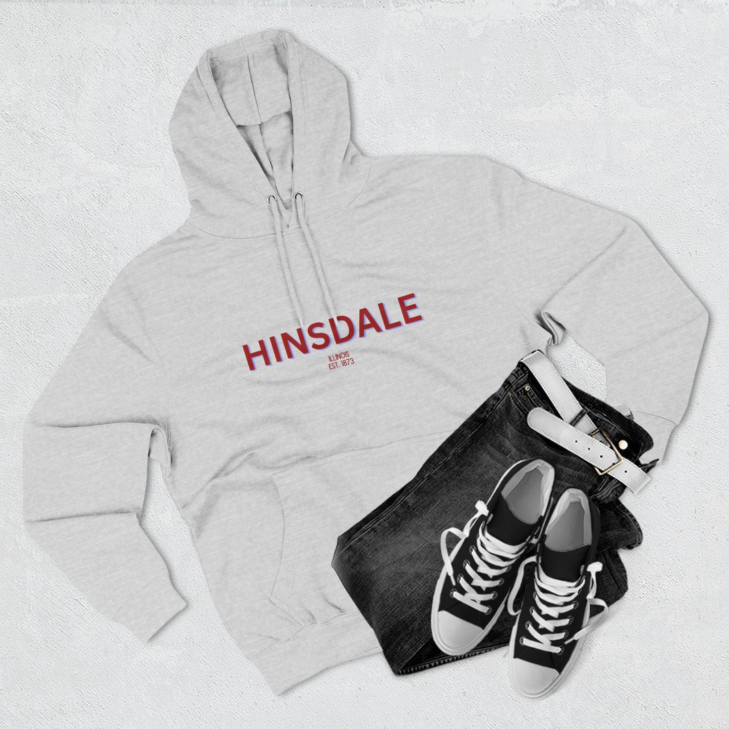 Hinsdale Fleece Hoodie, Casual Sweatshirt, Cozy Layering Piece, Perfect Gift for All Occasions, Stylish Streetwear