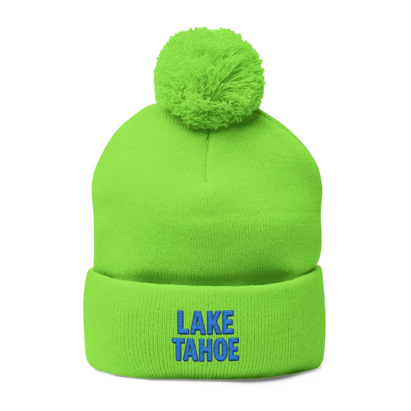 Lake Tahoe Pom-Pom Knit Cap (Embroidery)