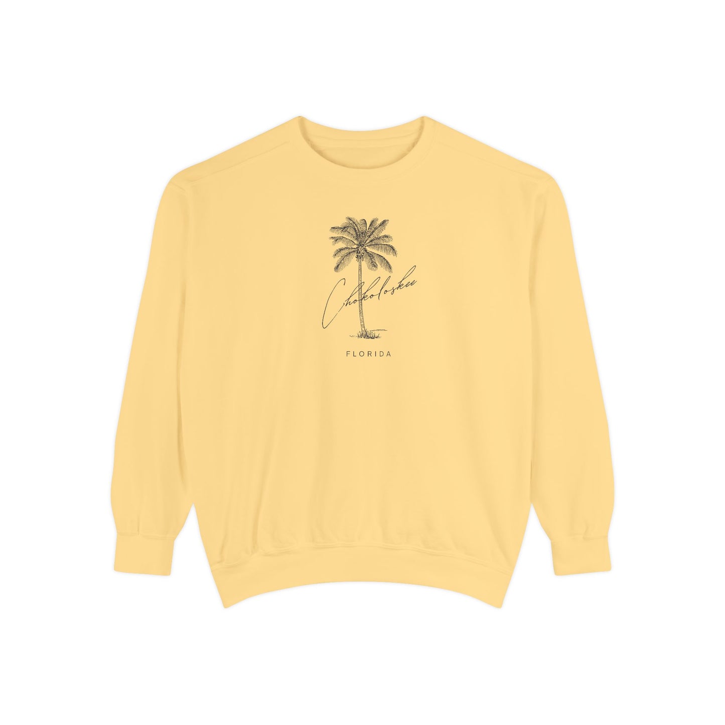 Chokoloskee Chill Vibes Sweatshirt - Unisex Garment-Dyed Style, Perfect for Lounging