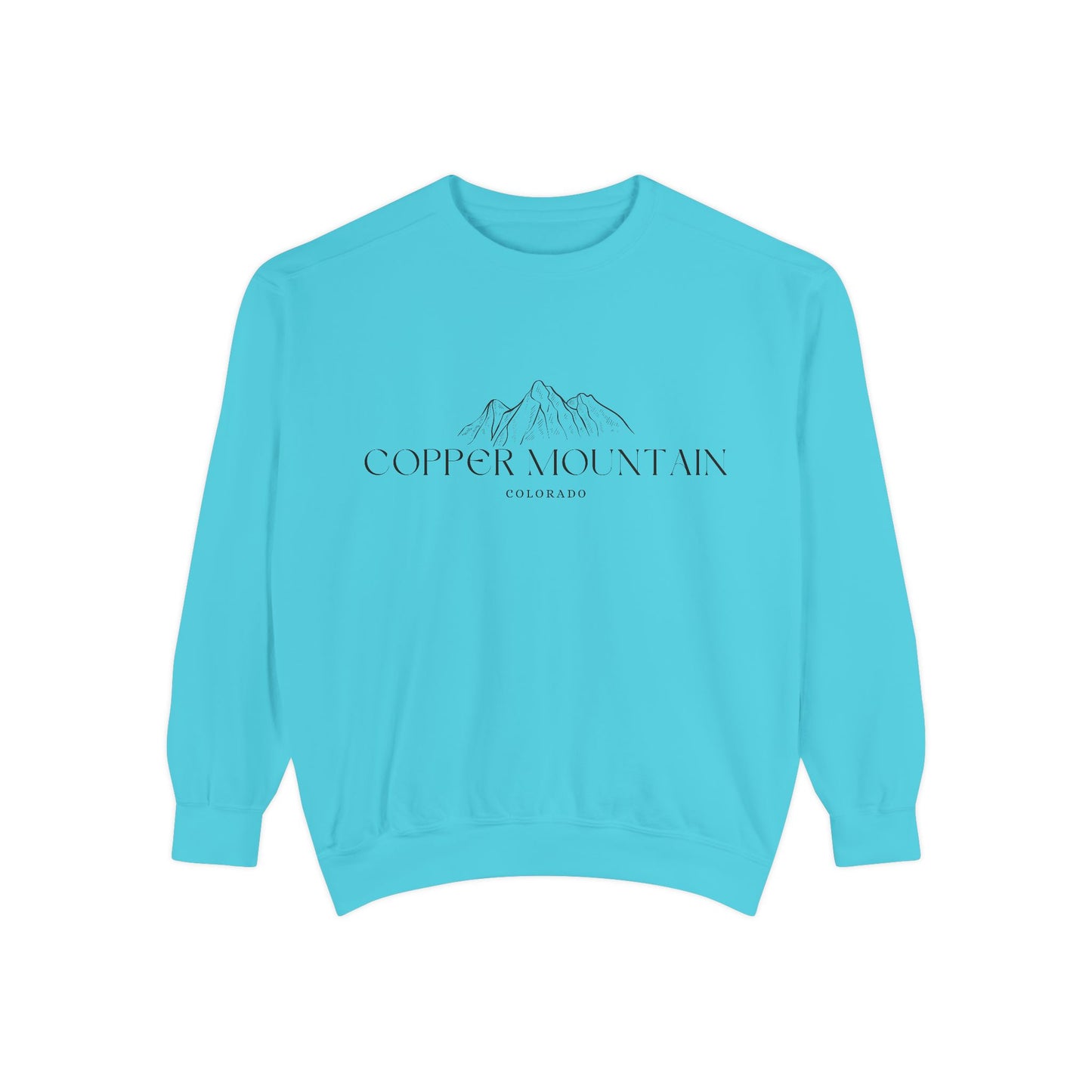 Copper Mountain Vibes Unisex Sweatshirt | Garment-Dyed Comfort, Perfect for Casual Outings, Travel, Gifts, Autumn Days