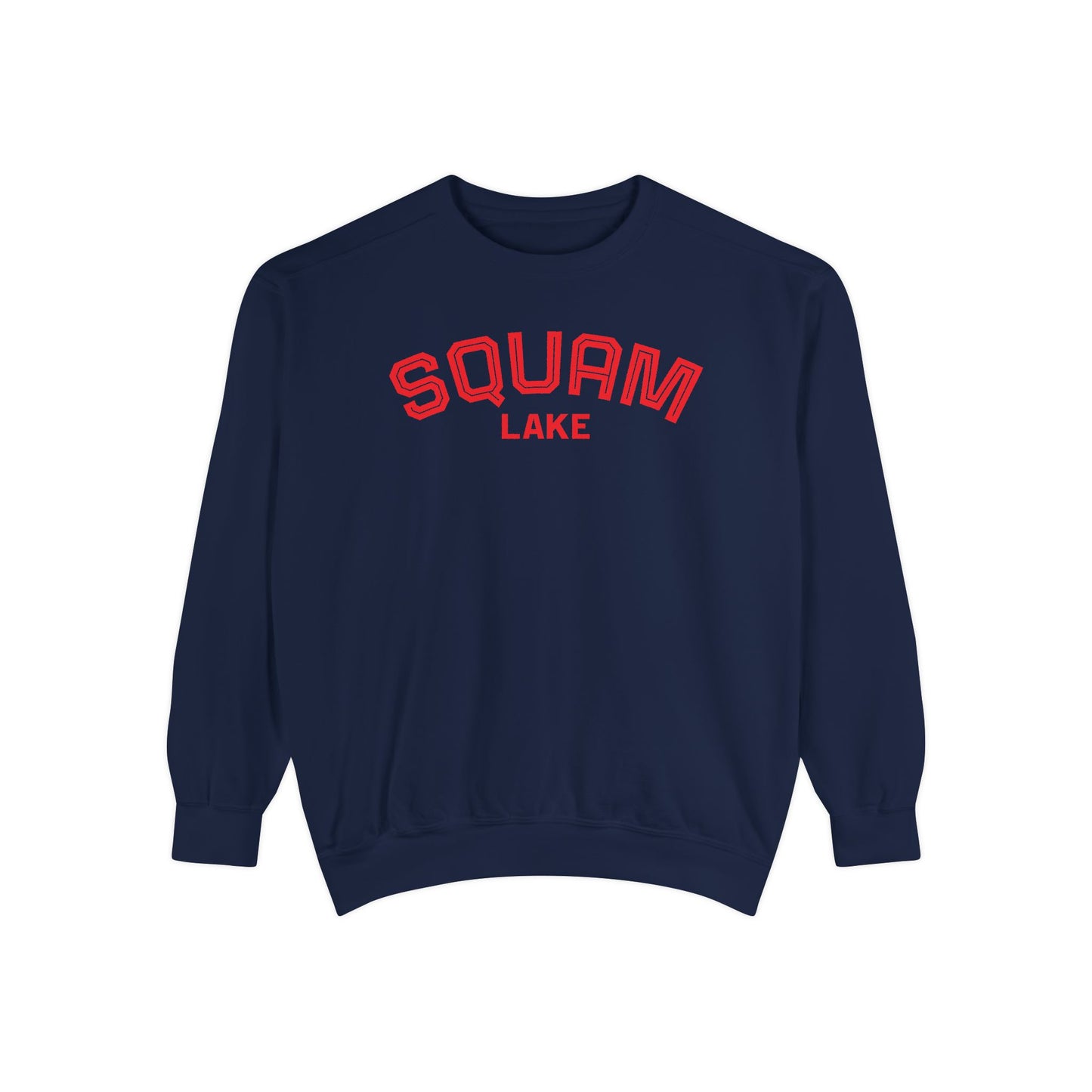 Squam Lake Unisex Garment-Dyed Sweatshirt, Cozy Casual Wear, Perfect for Lakeside Gatherings, Great for Fall, Gift for Nature Lovers
