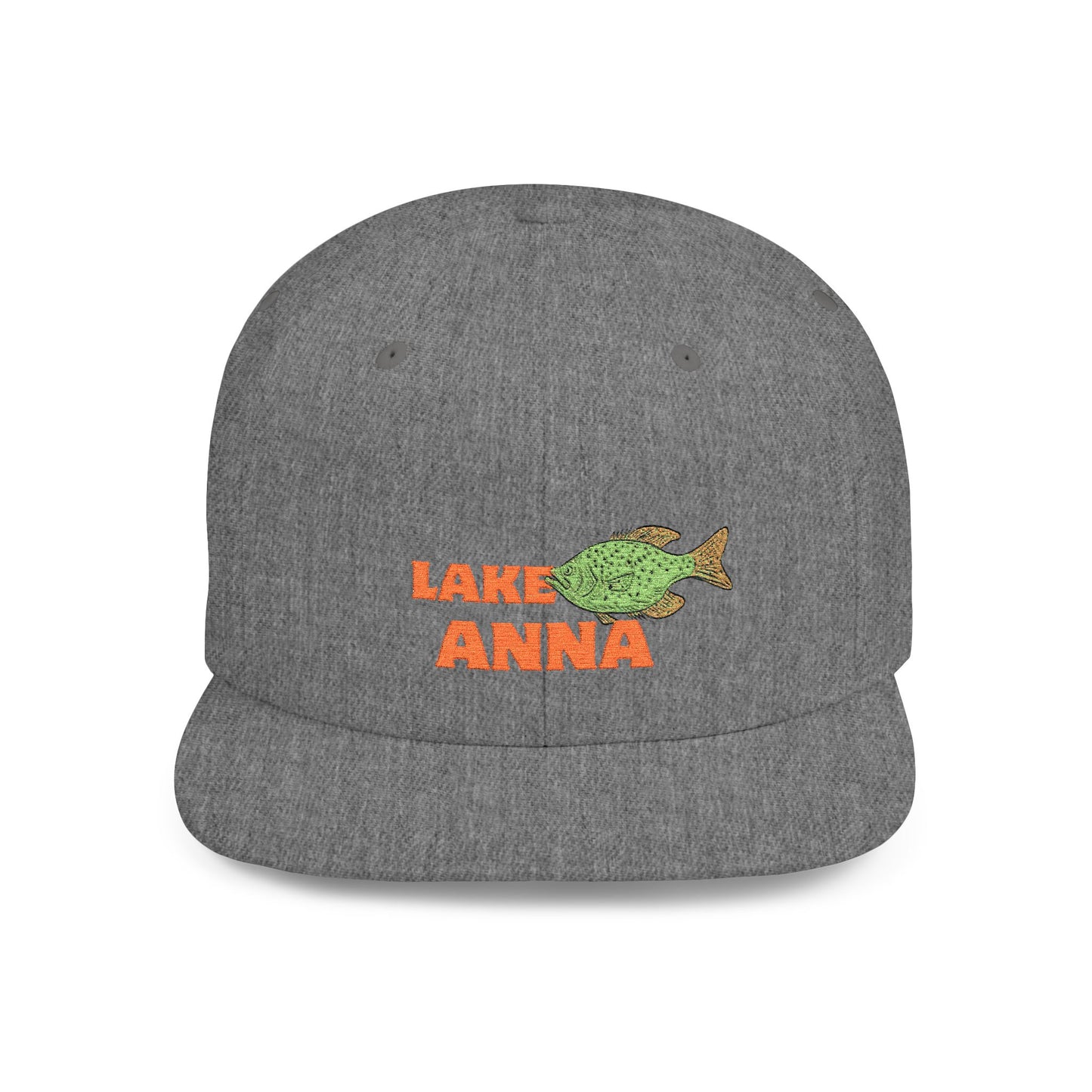 Lake Anna Fish Flat Bill Snapback Hat, Fishing Cap, Outdoor Gear, Lake House Gift, Summer Accessories, Stylish Headwear