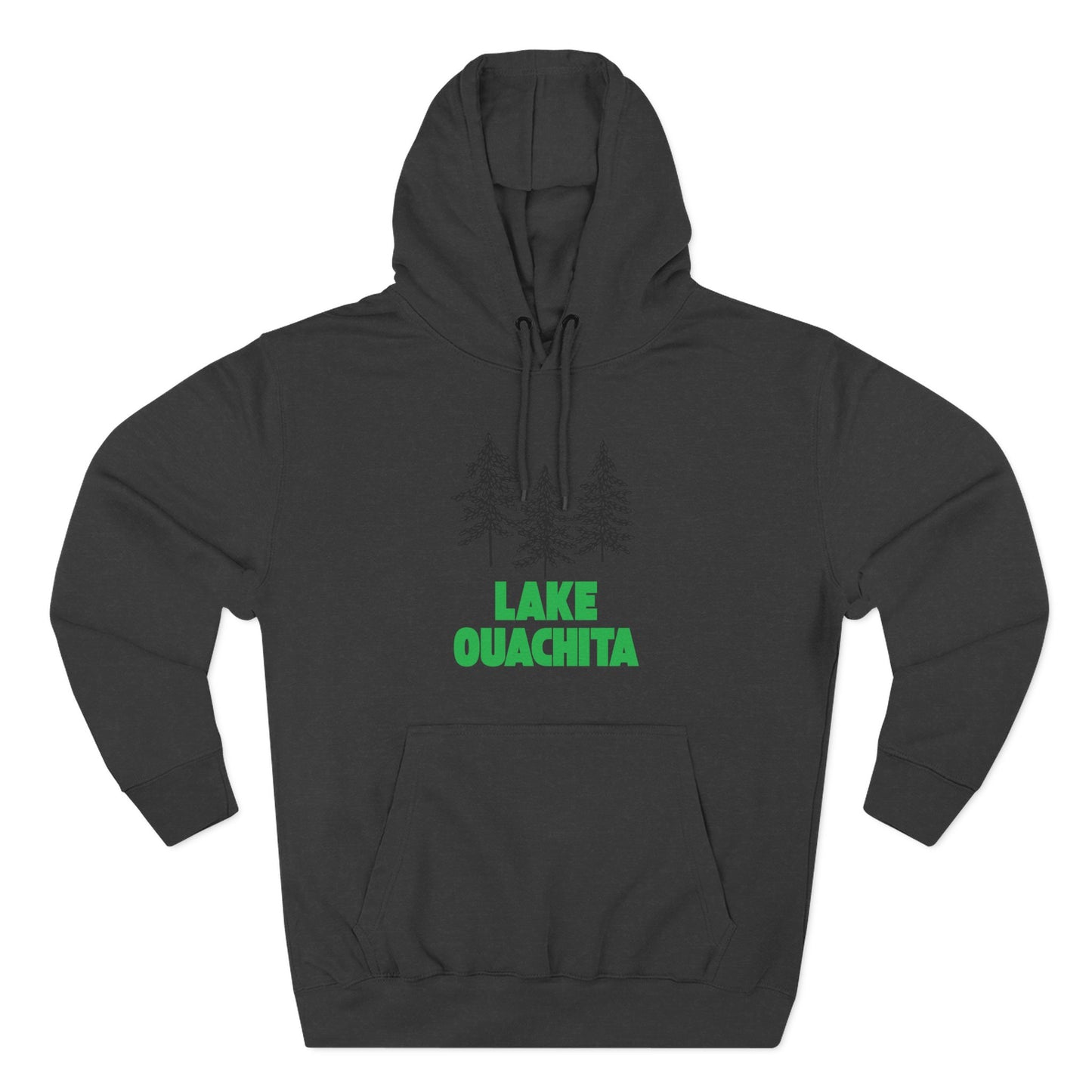 Lake Ouachita Fleece Hoodie, Cozy Sweatshirt, Outdoor Adventure Wear, Unique Gift for Lake Lovers, Perfect for Fall and Winter