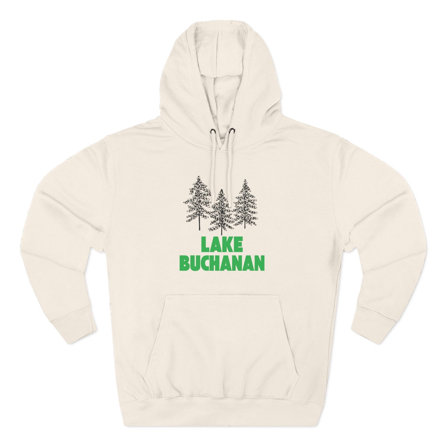 Lake Buchanan Fleece Hoodie, Cozy Sweatshirt, Outdoor Adventure Wear, Unique Gift for Lake Lovers, Perfect for Fall and Winter