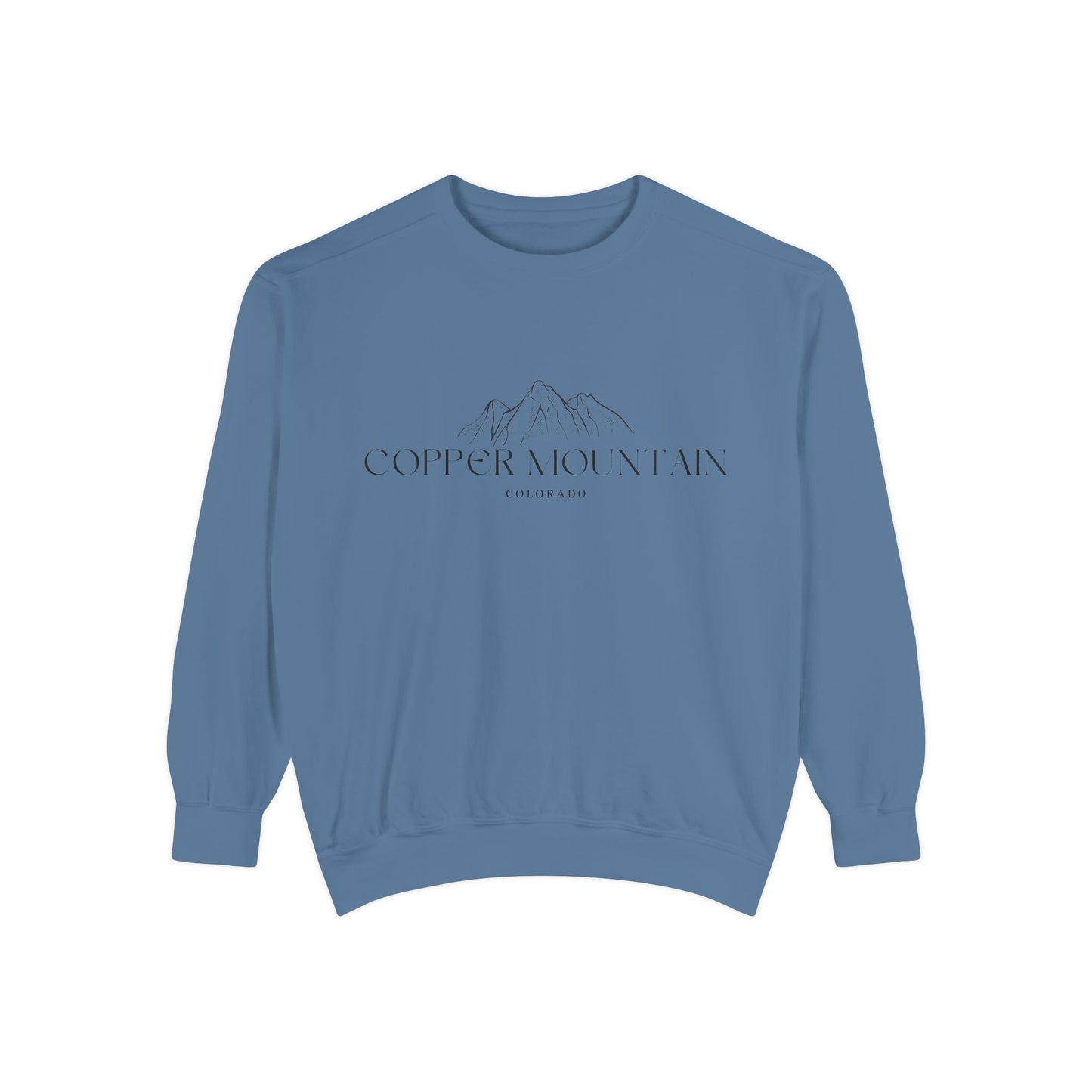 Copper Mountain Vibes Unisex Sweatshirt | Garment-Dyed Comfort, Perfect for Casual Outings, Travel, Gifts, Autumn Days