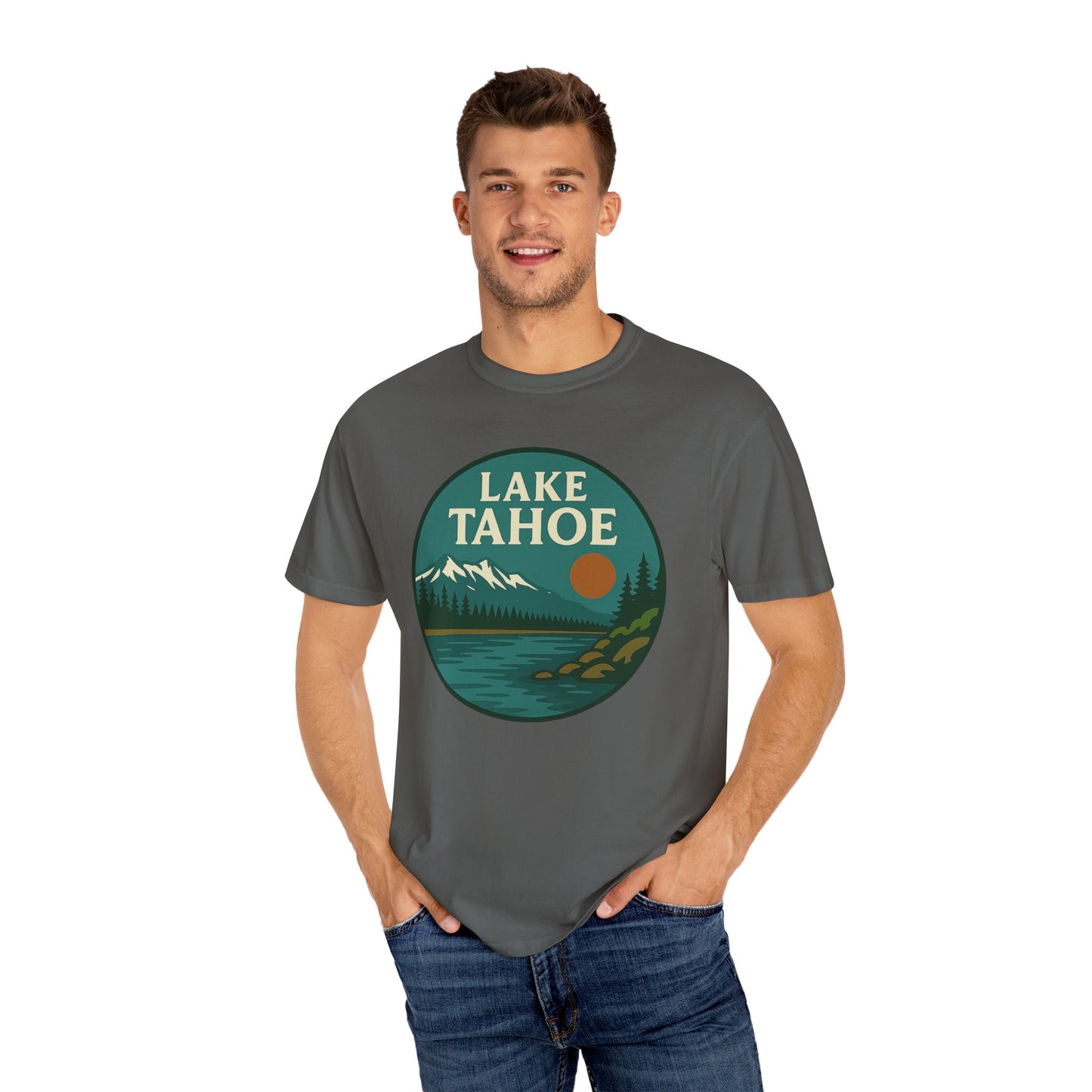 Lake Tahoe Unisex T-Shirt, Casual Graphic Tee, Nature Lover Gift, Outdoor Adventure Shirt, Vacation Souvenir, Summer Wear