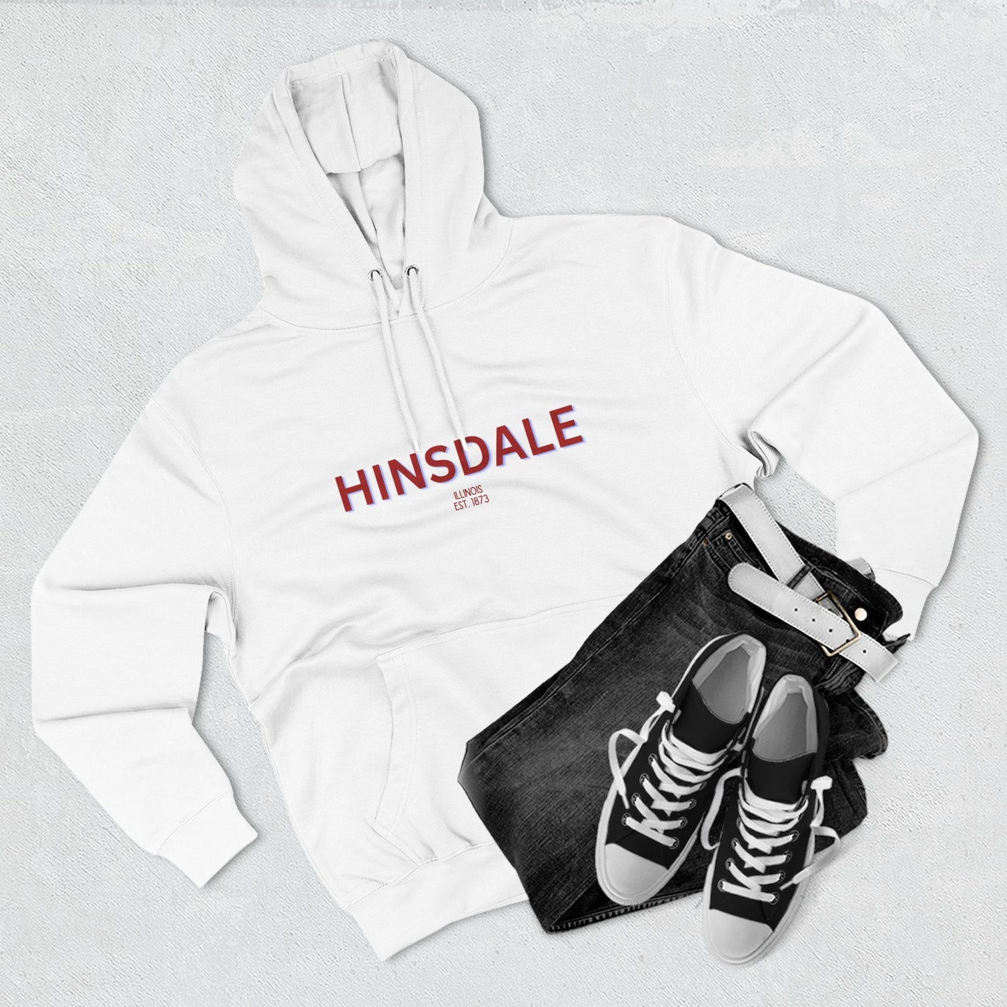 Hinsdale Fleece Hoodie, Casual Sweatshirt, Cozy Layering Piece, Perfect Gift for All Occasions, Stylish Streetwear