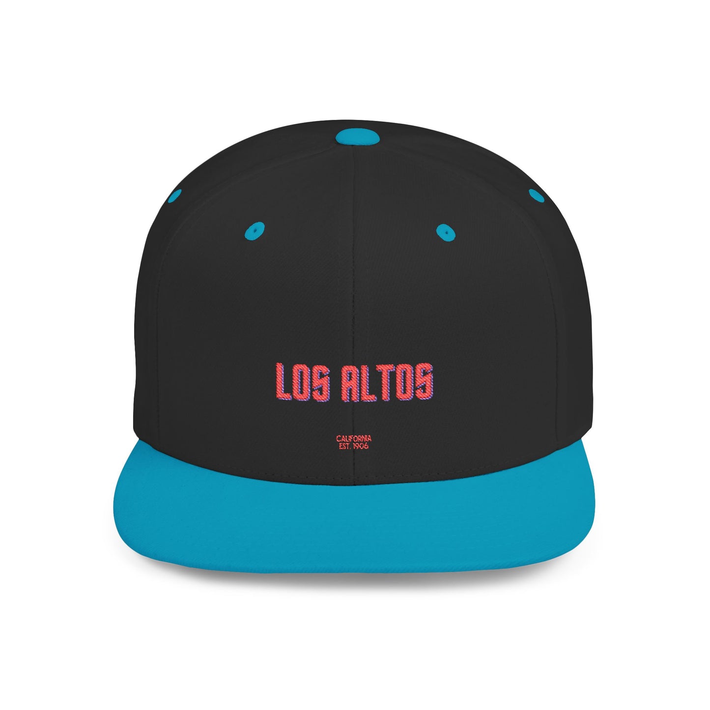 Los Altos Stylish Flat Bill Snapback Hat with Design, Perfect for Casual Outings, Streetwear, Gifts, Festivals, Everyday Wear