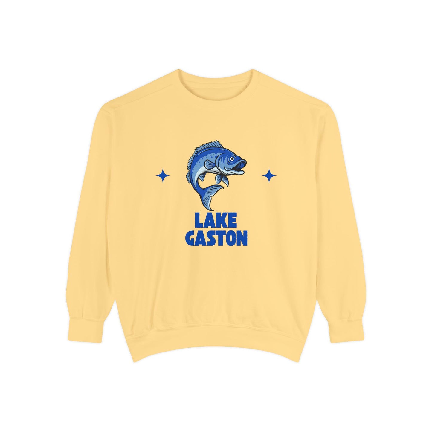 Lake Gaston Fish Design Unisex Sweatshirt | Cozy Fishing Apparel, Casual Wear, Gift for Anglers, Lake Day Outfit, Nature Lovers Sweatshirt