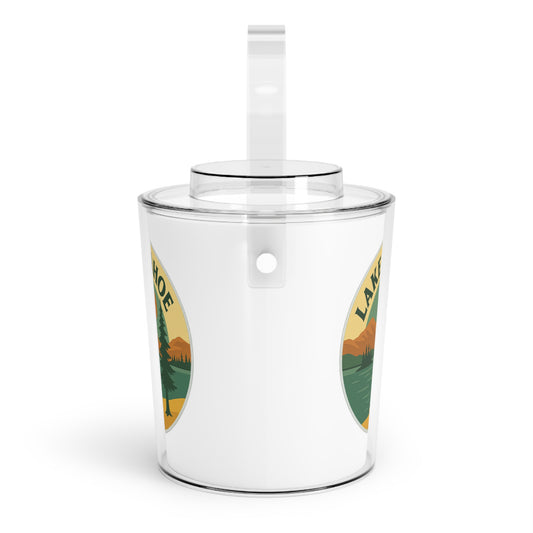 Lake Tahoe Ice Bucket with Tongs