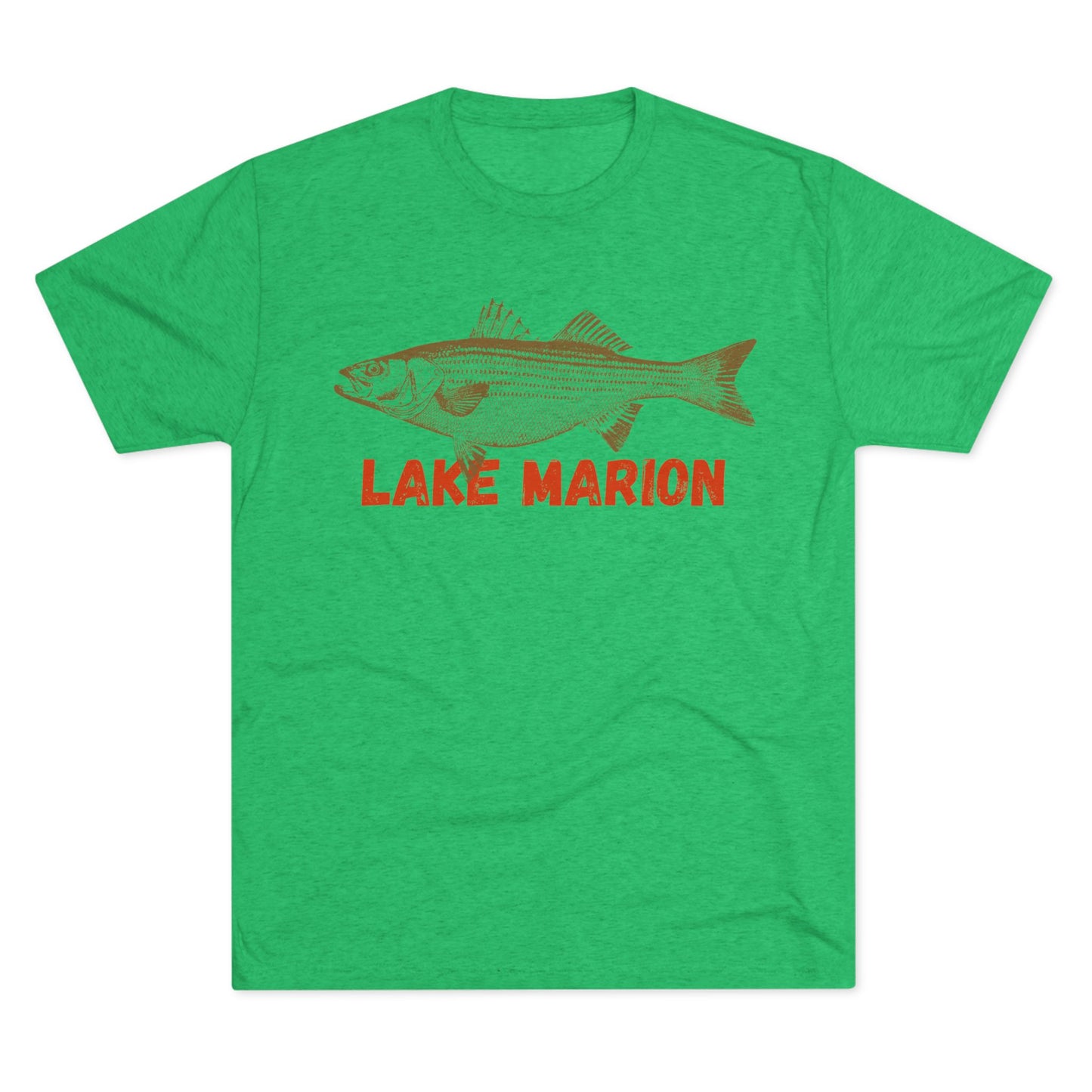 Lake Marion Fishing Tee, Unisex Crew Neck Shirt, Summer Lake Apparel, Gift for Fishermen, Outdoor Adventure T-Shirt, Lake House Style