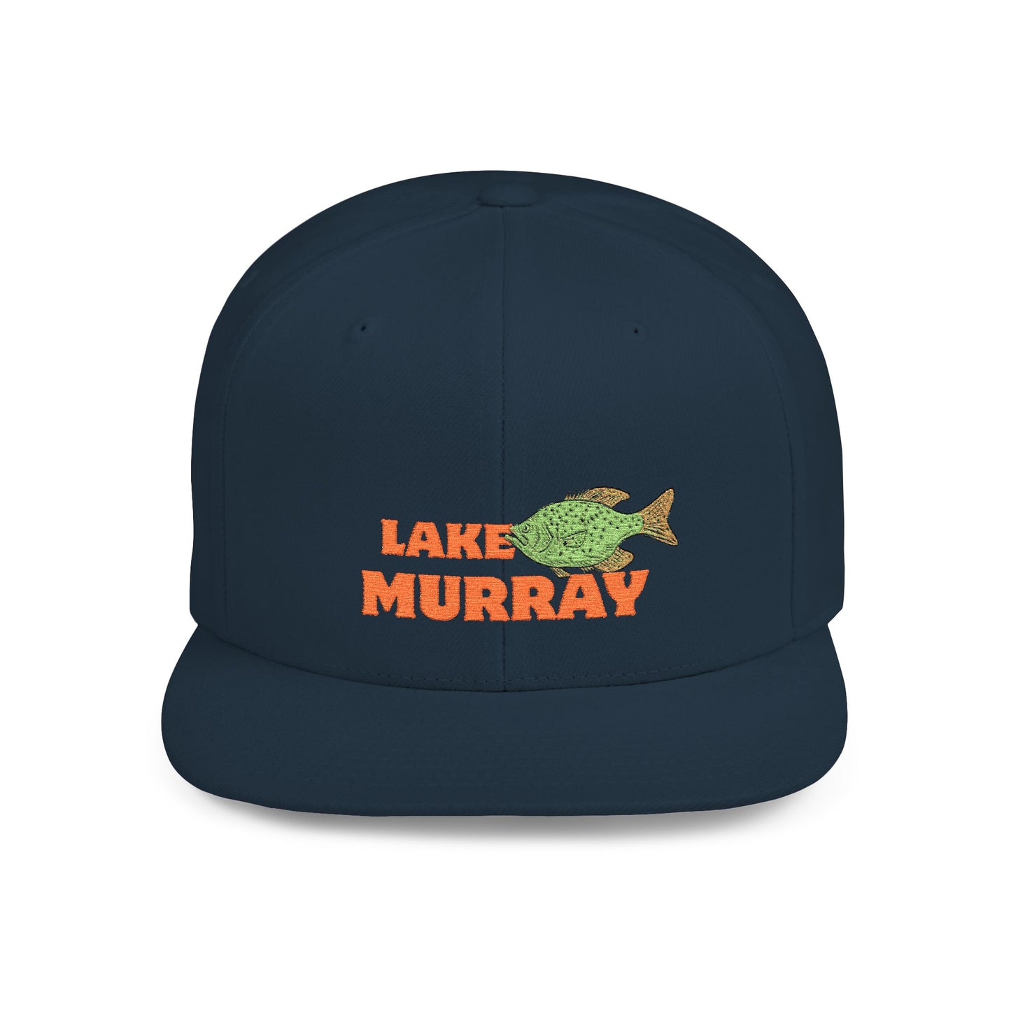 Lake Murray Fish Flat Bill Snapback Hat, Fishing Cap, Outdoor Gear, Lake House Gift, Summer Accessories, Stylish Headwear