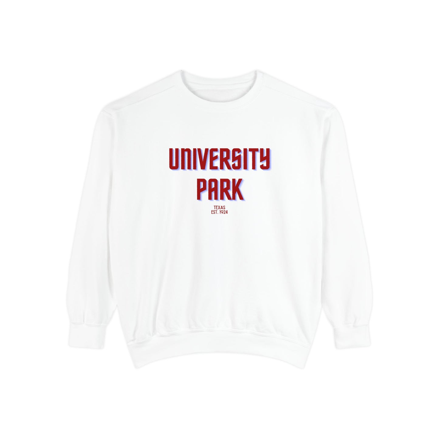 University Park Unisex Garment-Dyed Sweatshirt | Cozy Fashion, Perfect for Casual Outings, Gifts, Fall & Winter Style, Everyday Comfort