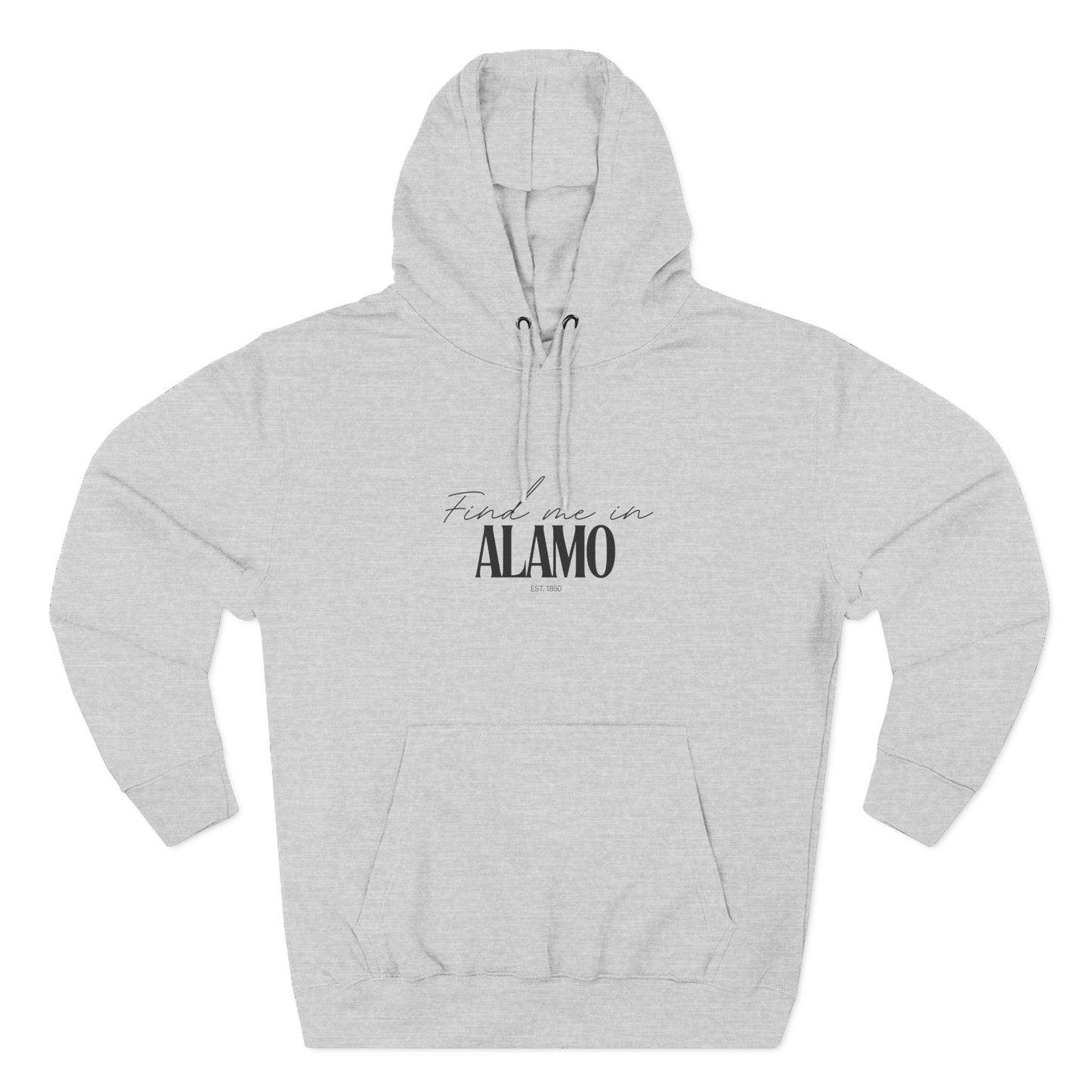 Alamo Stylish Three-Panel Fleece Hoodie for Everyday Comfort, Personalized Gift, Casual Wear, Unisex Hoodie, Cozy Fashion
