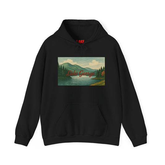Lake George Hoodie, Cozy Casual Wear, Unisex Sweatshirt, Lake Lover Gift, Outdoor Adventure Apparel, Summer Retreat Fashion