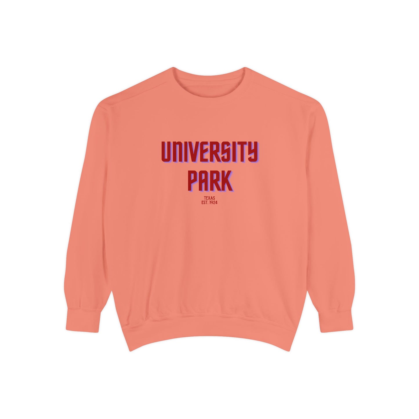 University Park Unisex Garment-Dyed Sweatshirt | Cozy Fashion, Perfect for Casual Outings, Gifts, Fall & Winter Style, Everyday Comfort
