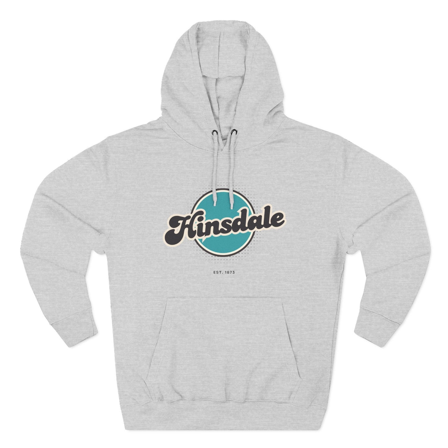 Hinsdale Retro Vibe Hoodie for Casual Days, Streetwear, Unisex Gift, Cozy Layering Apparel