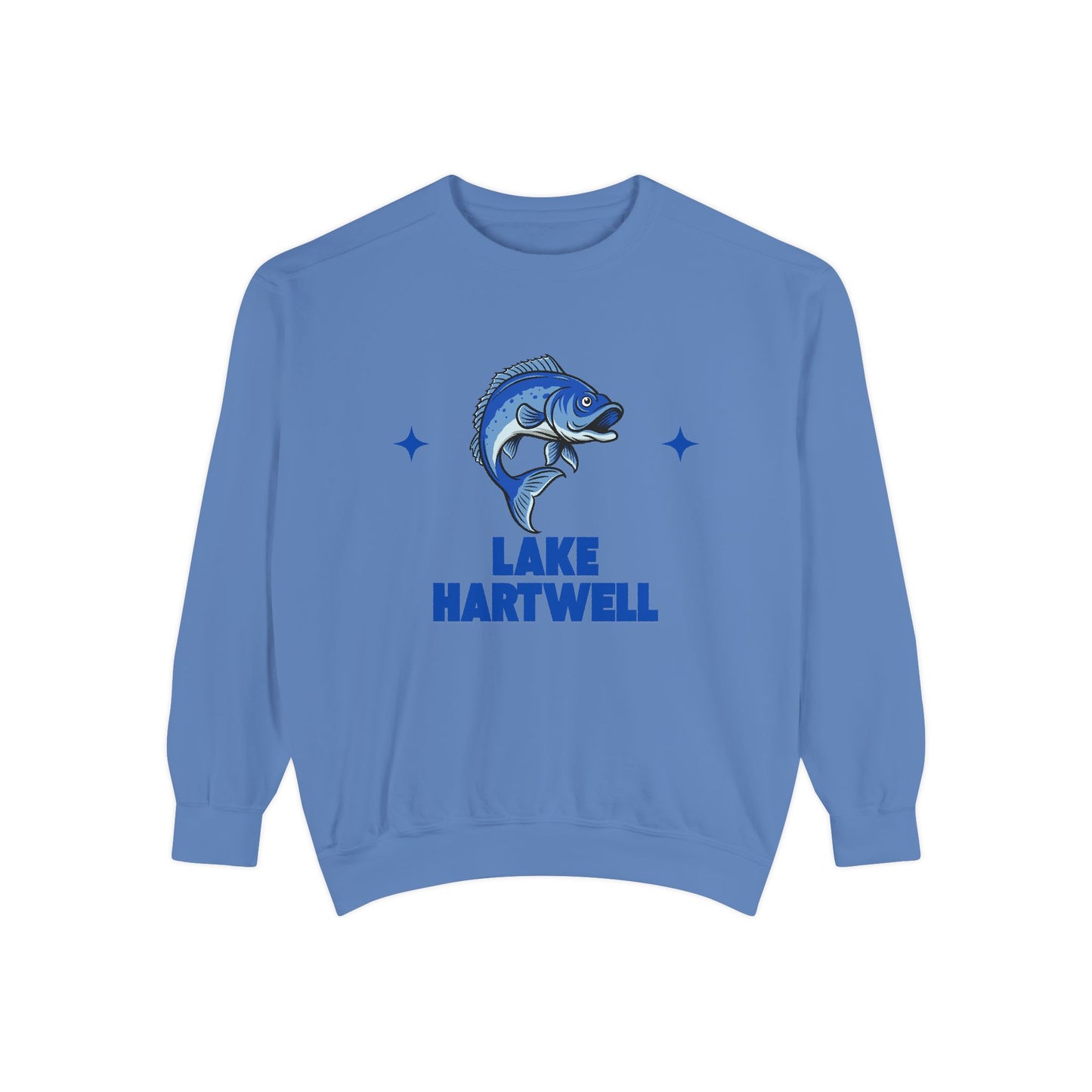 Lake Hartwell Fish Design Unisex Sweatshirt | Cozy Fishing Apparel, Casual Wear, Gift for Anglers, Lake Day Outfit, Nature Lovers Sweatshirt