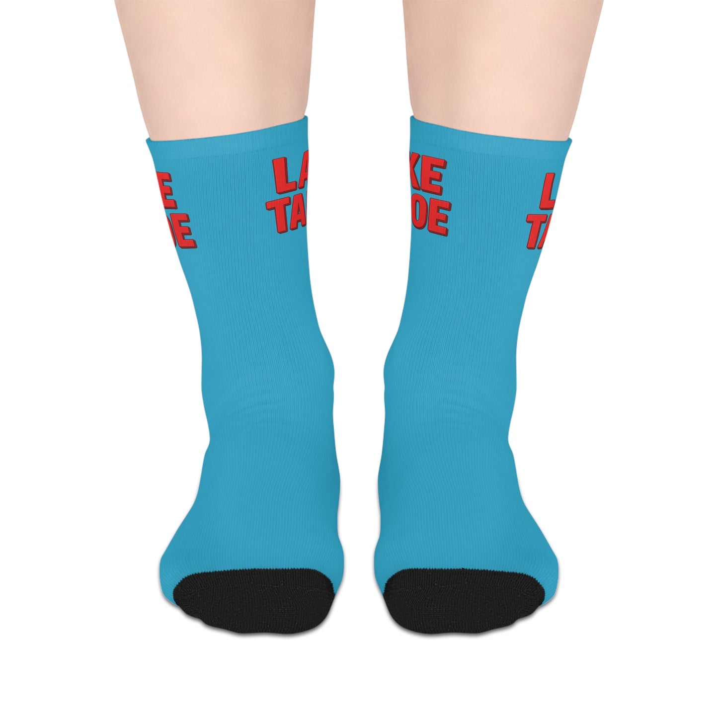 Lake Tahoe Cool Casual Mid-length Socks | Fun Lifestyle Gift, Quirky Fashion Accessory, Unique Socks for Everyday Wear