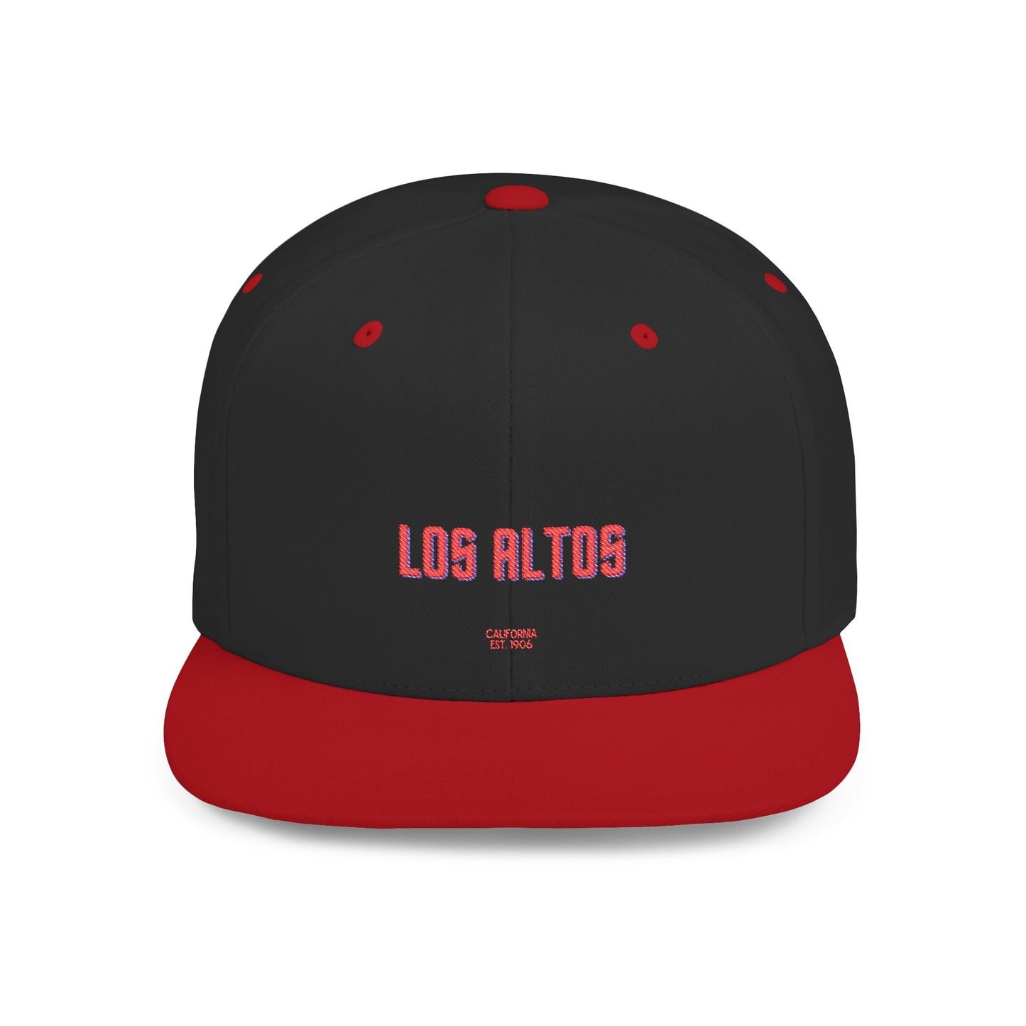 Los Altos Stylish Flat Bill Snapback Hat with Design, Perfect for Casual Outings, Streetwear, Gifts, Festivals, Everyday Wear