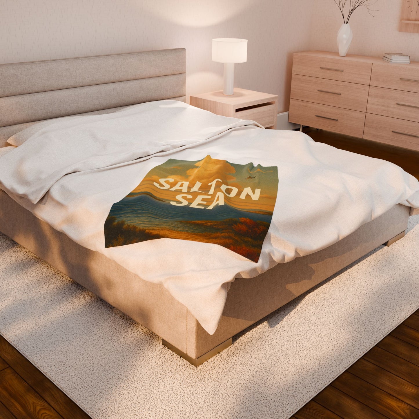 Salton Sea Velveteen Plush Blanket