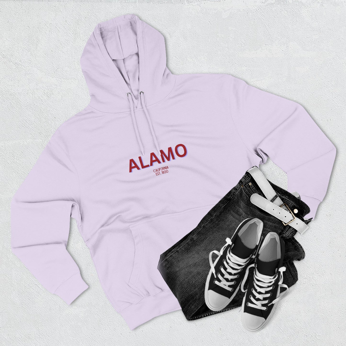 Alamo Fleece Hoodie, Casual Sweatshirt, Cozy Layering Piece, Perfect Gift for All Occasions, Stylish Streetwear