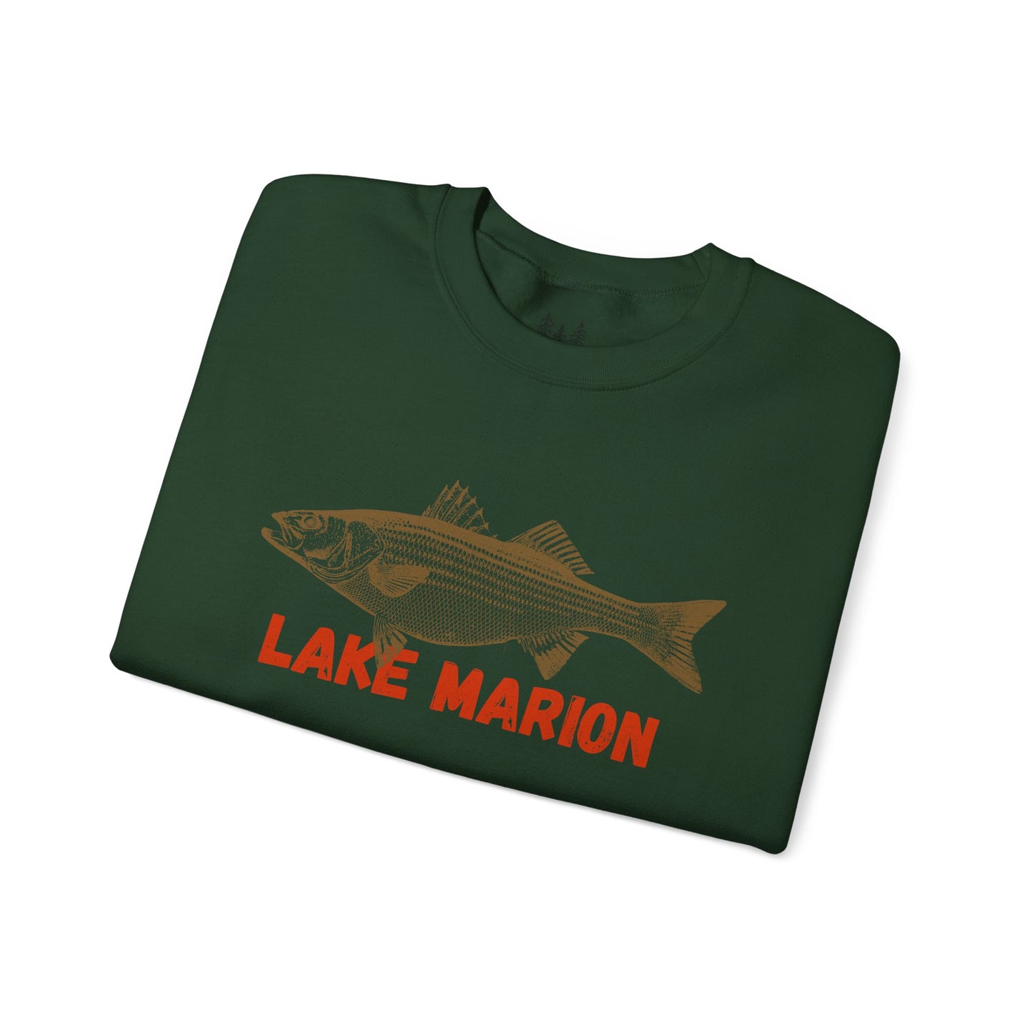 Lake Marion Fishing Sweatshirt, Unisex Crewneck, Casual Wear, Gift for Fishermen, Outdoor Apparel, Lake House Cozy