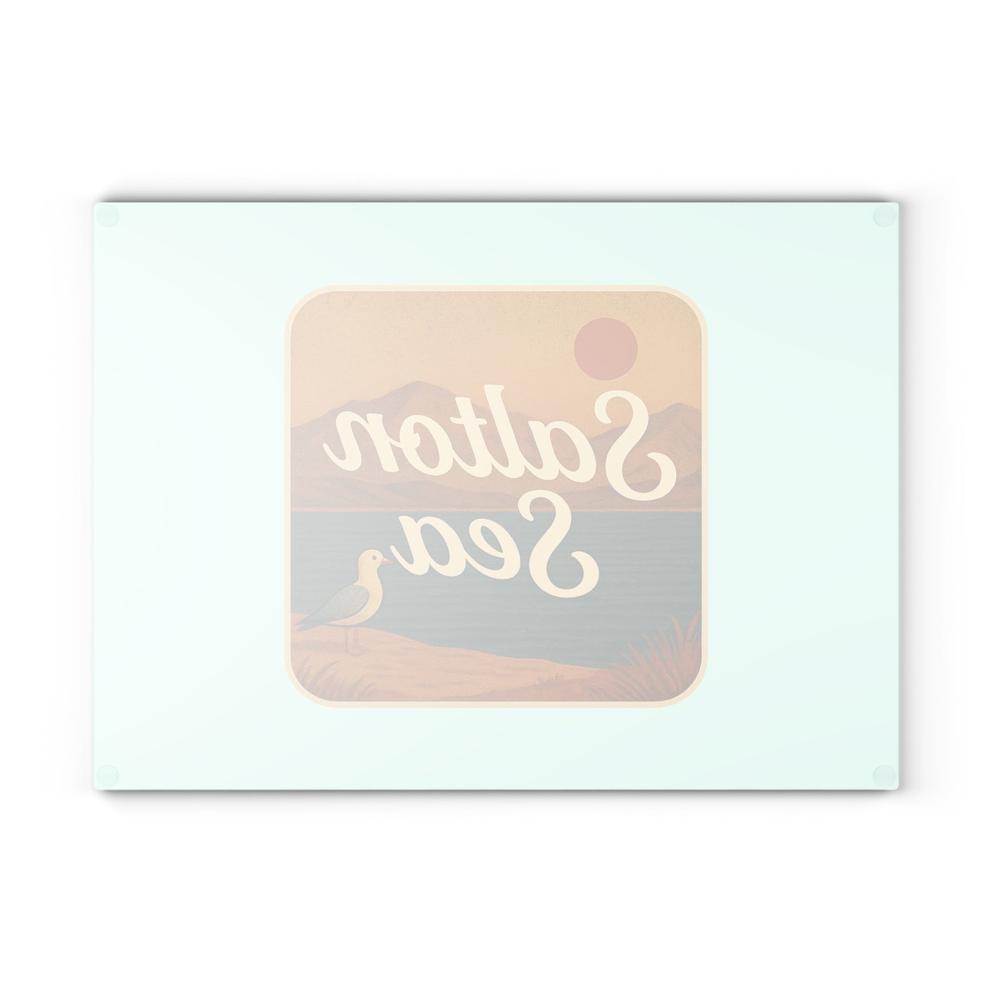 Salton Sea Glass Cutting Board