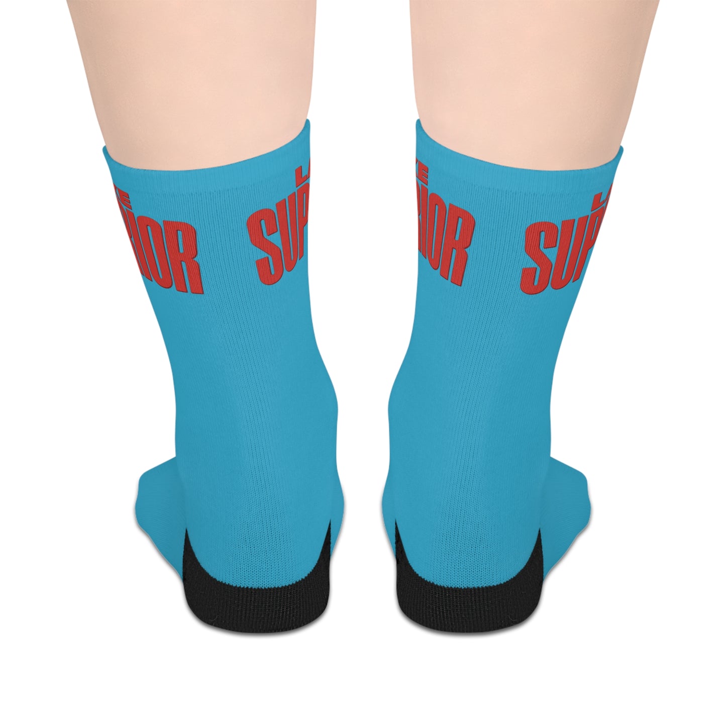Lake Superior Cool Casual Mid-length Socks | Fun Lifestyle Gift, Quirky Fashion Accessory, Unique Socks for Everyday Wear