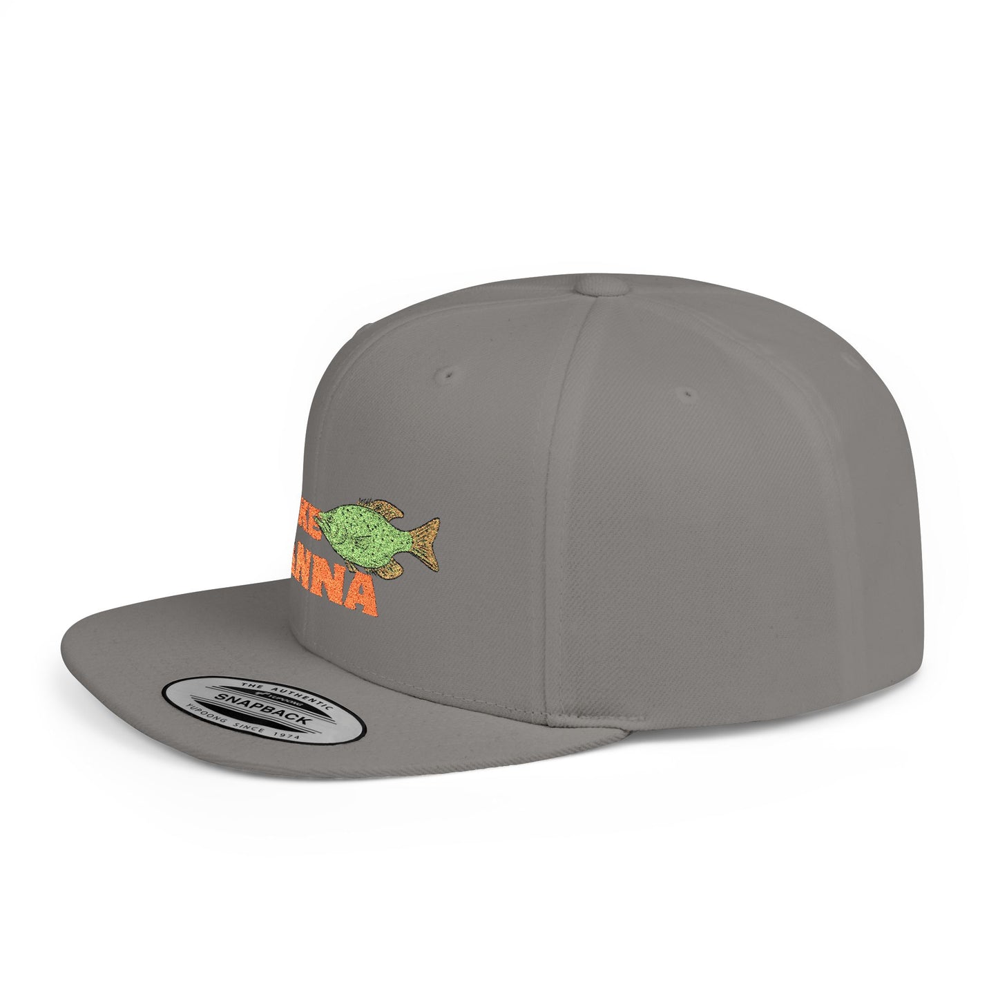 Lake Anna Fish Flat Bill Snapback Hat, Fishing Cap, Outdoor Gear, Lake House Gift, Summer Accessories, Stylish Headwear
