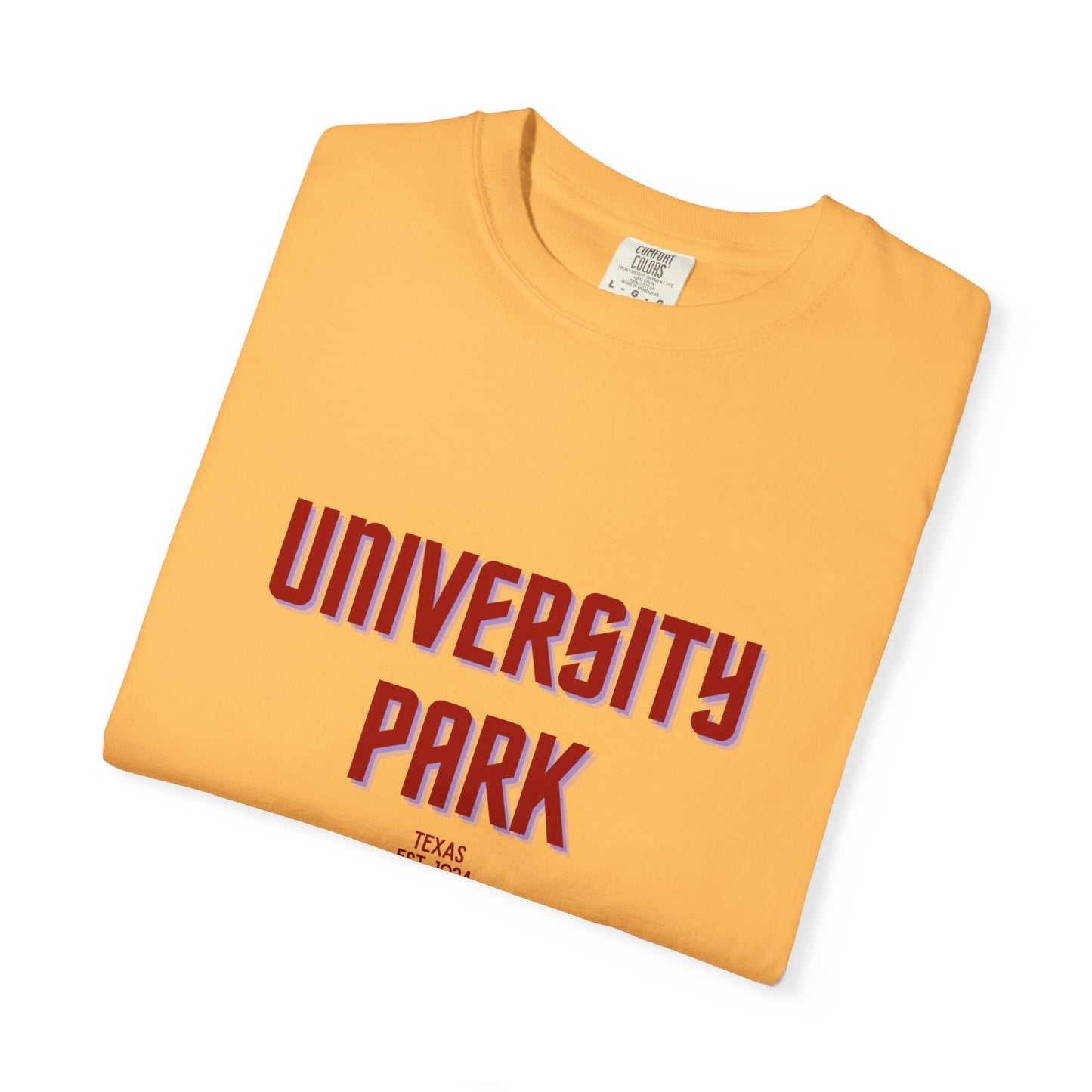 University Park Garment-Dyed Unisex T-Shirt, Casual Tee, Vintage Style Shirt, Everyday Wear, Birthday Gift, Unique Apparel