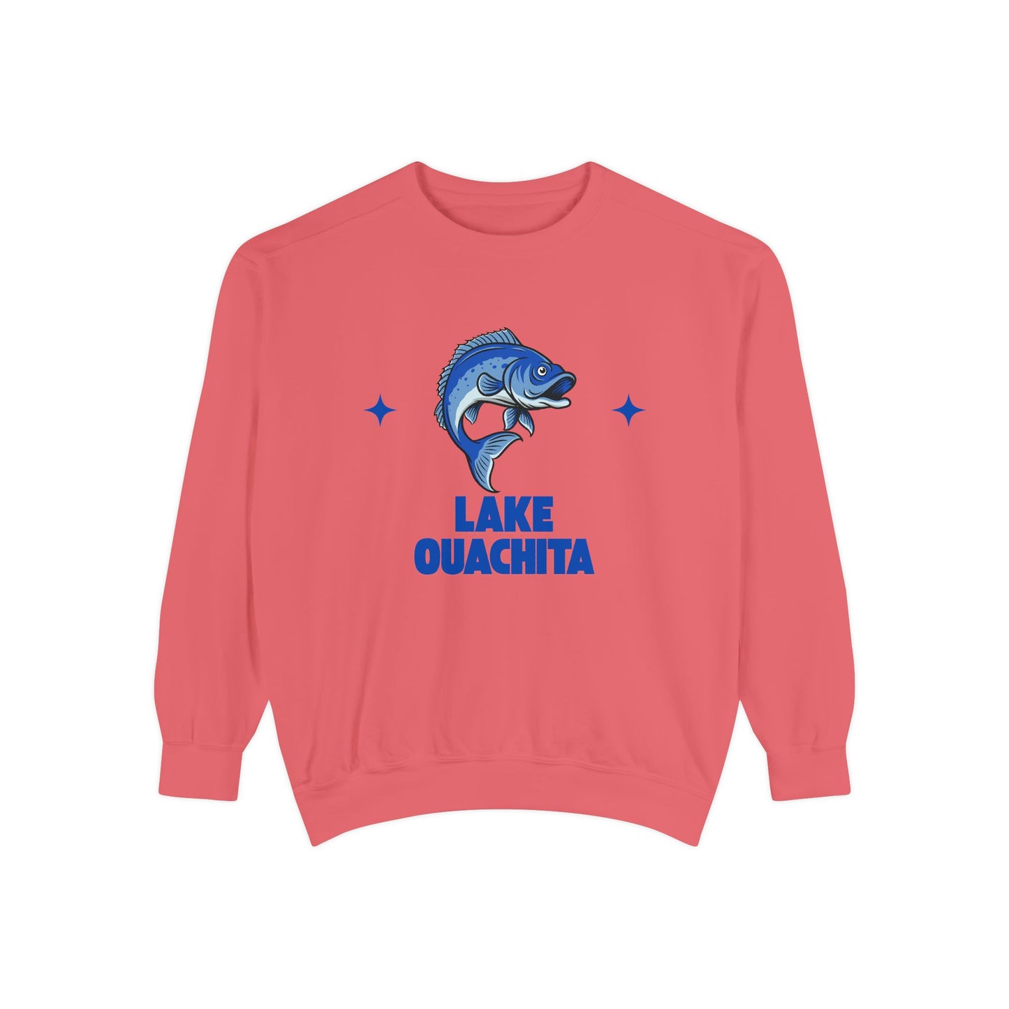 Lake Ouachita Fish Design Unisex Sweatshirt | Cozy Fishing Apparel, Casual Wear, Gift for Anglers, Lake Day Outfit, Nature Lovers Sweatshirt