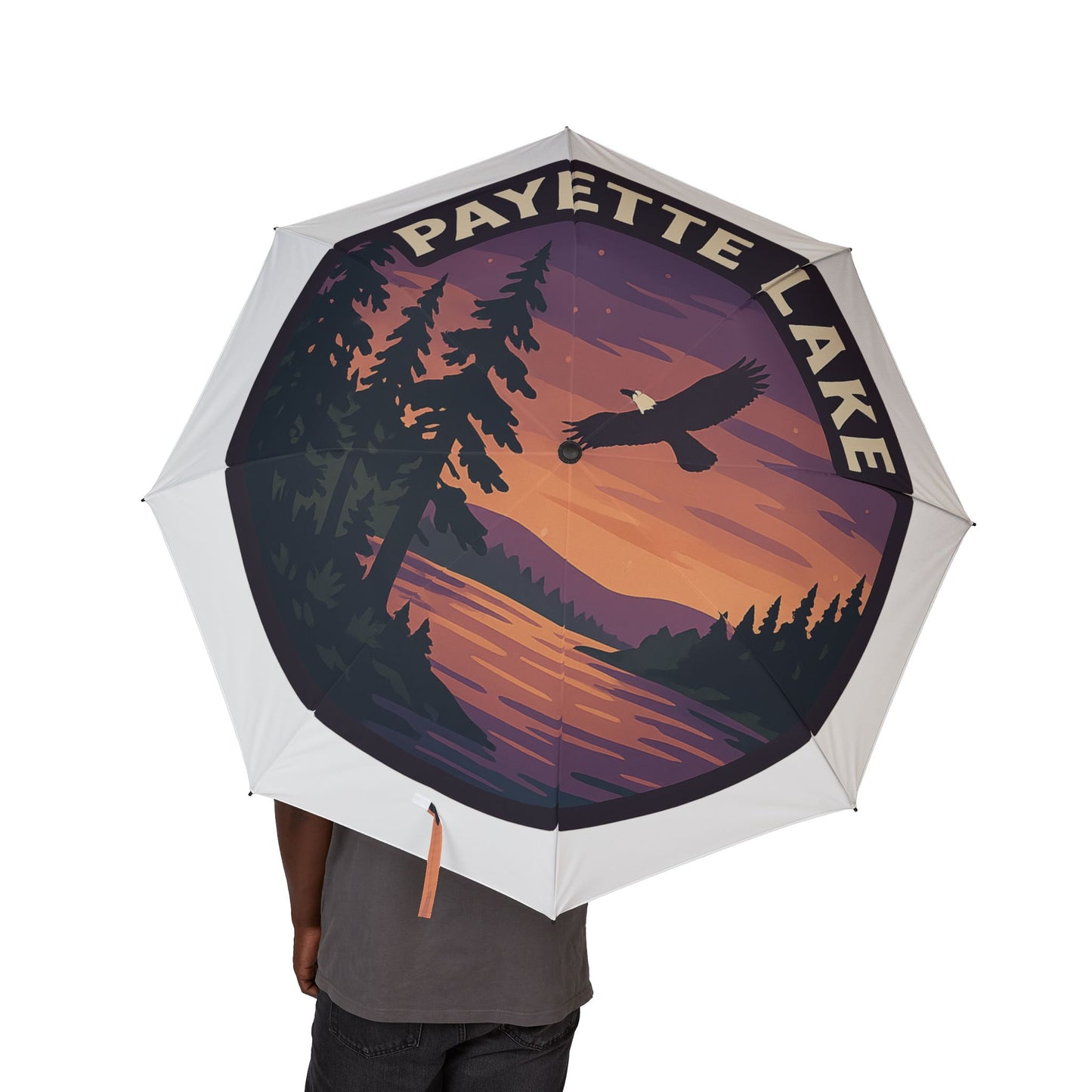 Payette Lake Semi-Automatic Foldable Umbrella, Travel Umbrella, Outdoor Gear, Gifts for Nature Lovers, Rainy Day Essential