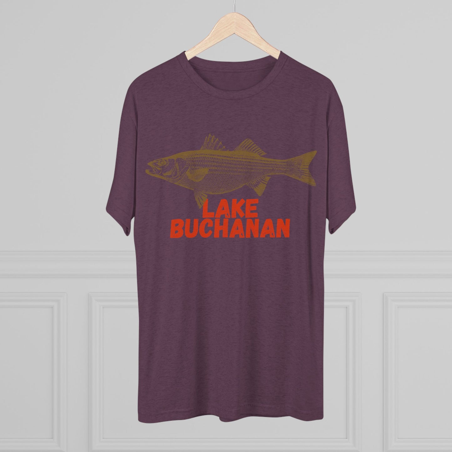 Lake Buchanan Fishing Tee, Unisex Crew Neck Shirt, Summer Lake Apparel, Gift for Fishermen, Outdoor Adventure T-Shirt, Lake House Style