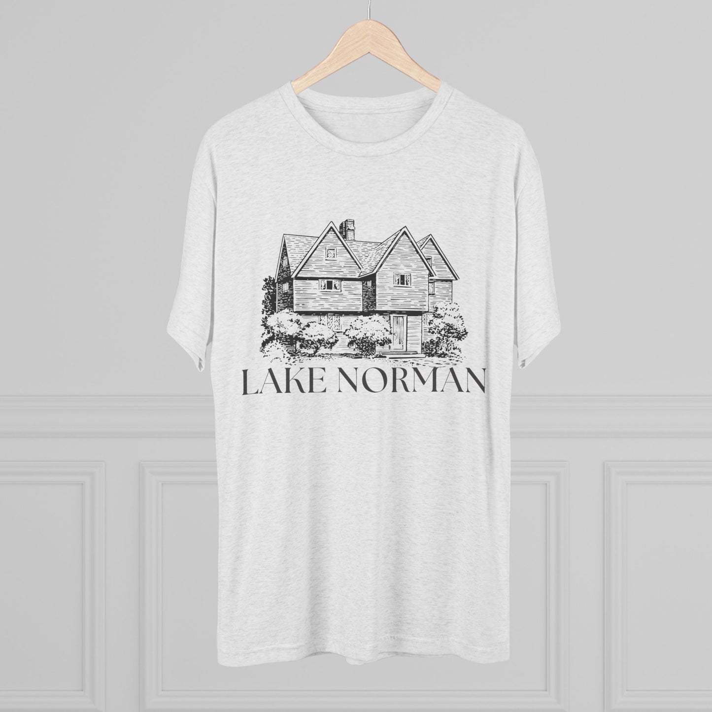 Lake Norman Unisex Tri-Blend Crew Tee, Casual T-Shirt, Summer Apparel, Lake House Shirt, Gift for Friends, Travel Tee
