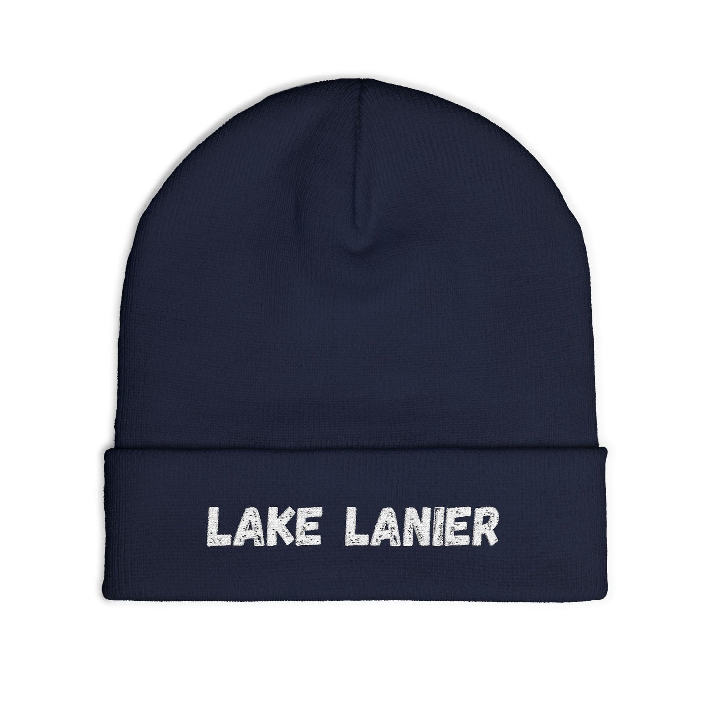 Lake Lanier Cozy Embroidered Knit Beanie, Winter Hat, Lake Lanier Merchandise, Warm Knit Hat, Gift for Her, Outdoor Beanie
