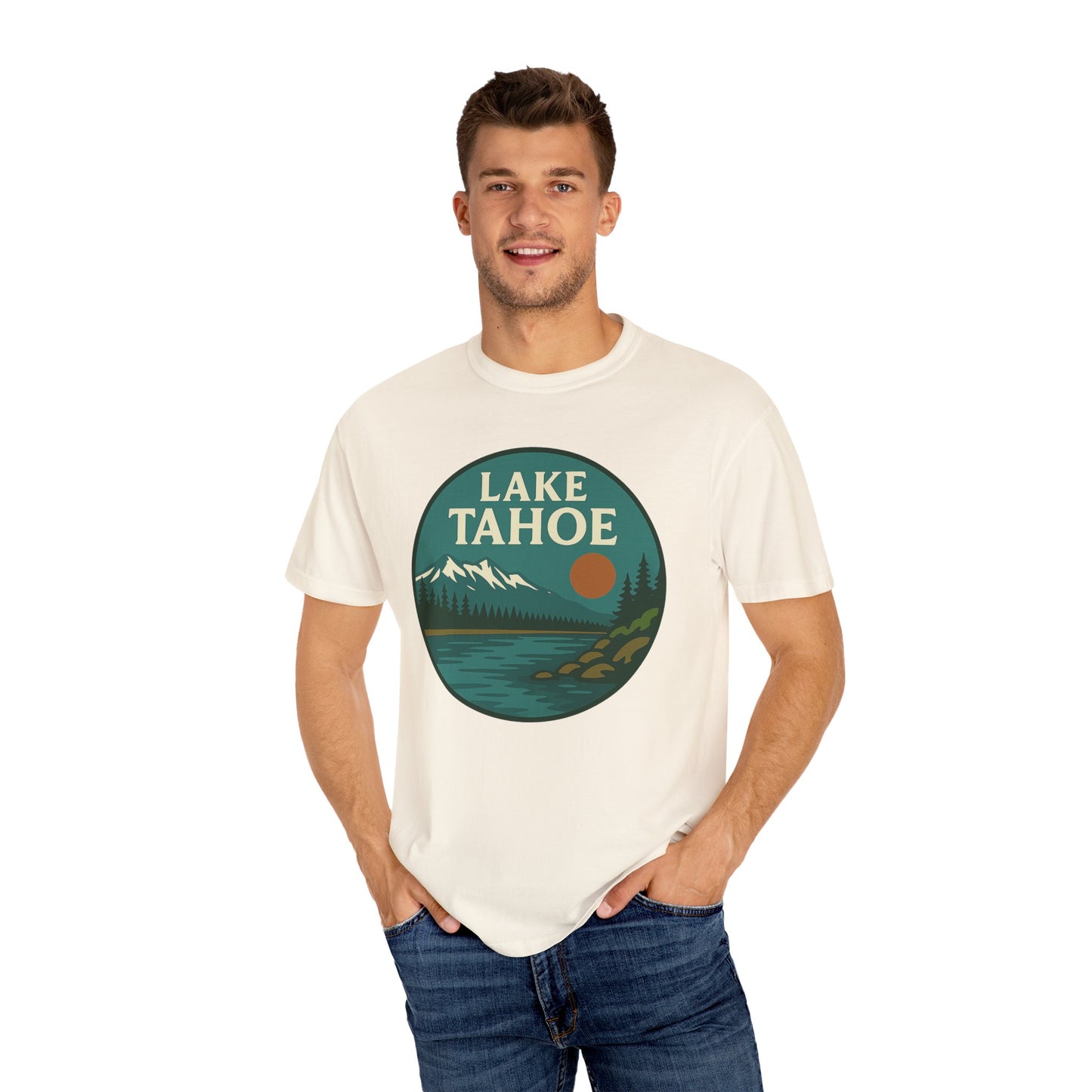 Lake Tahoe Unisex T-Shirt, Casual Graphic Tee, Nature Lover Gift, Outdoor Adventure Shirt, Vacation Souvenir, Summer Wear