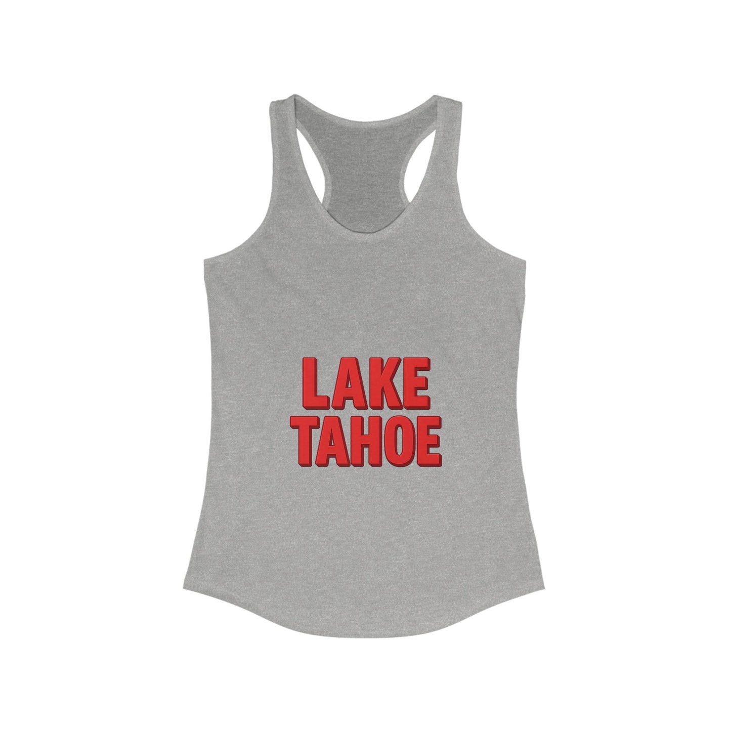 Lake Tahoe Women's Racerback Tank, Summer Top, Beachwear, Travel Tee, Outdoor Workouts, Casual Fashion