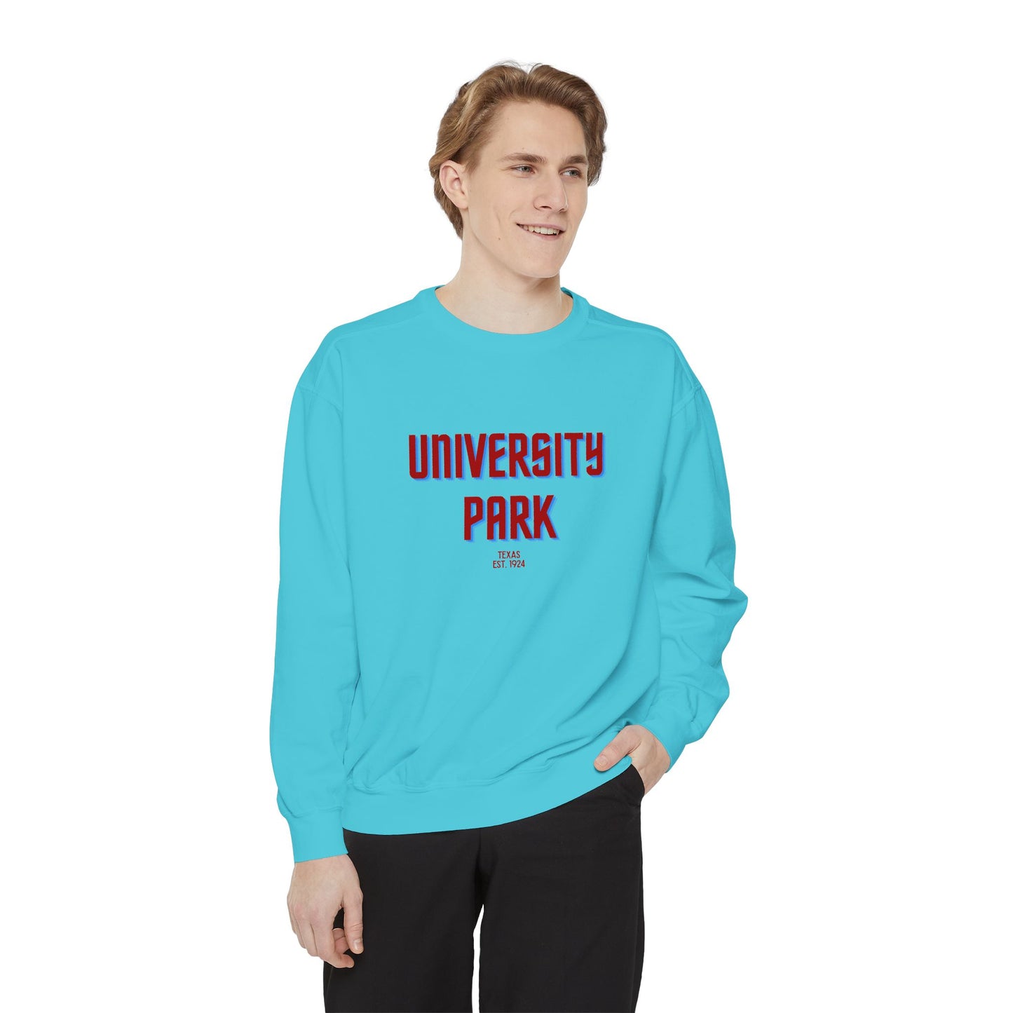 University Park Unisex Garment-Dyed Sweatshirt | Cozy Fashion, Perfect for Casual Outings, Gifts, Fall & Winter Style, Everyday Comfort