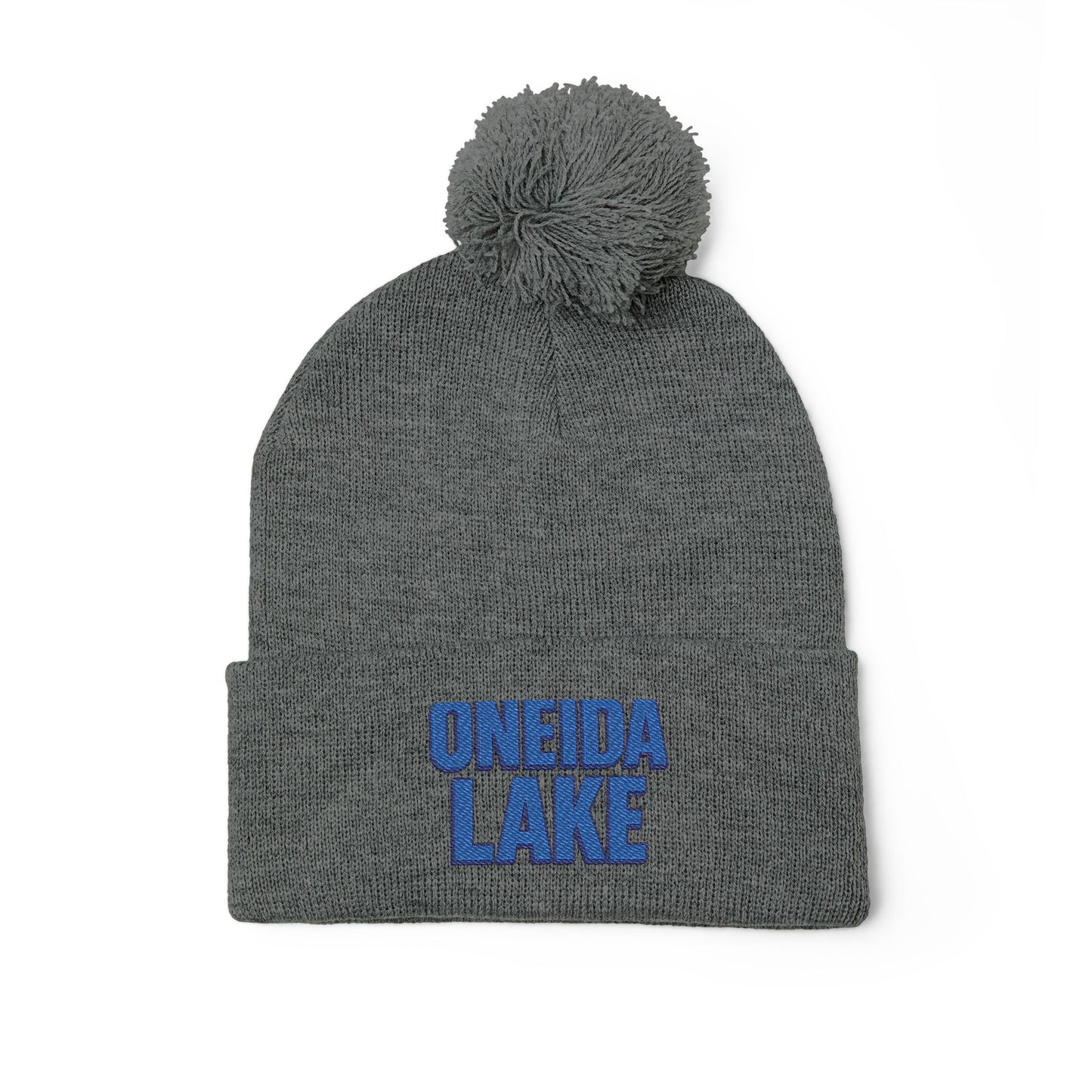 Oneida Lake Pom-Pom Knit Cap (Embroidery)