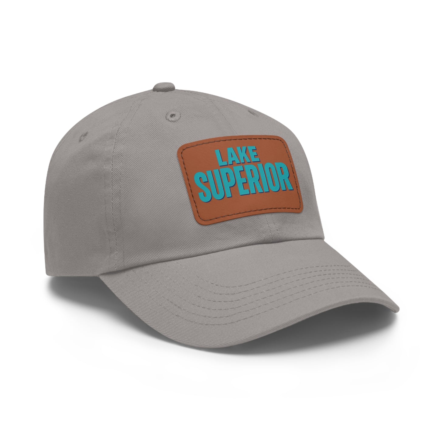 Lake Superior Dad Hat with Leather Patch (Rectangle)