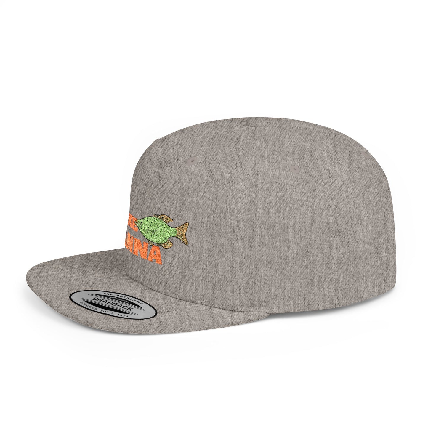 Lake Anna Fish Flat Bill Snapback Hat, Fishing Cap, Outdoor Gear, Lake House Gift, Summer Accessories, Stylish Headwear