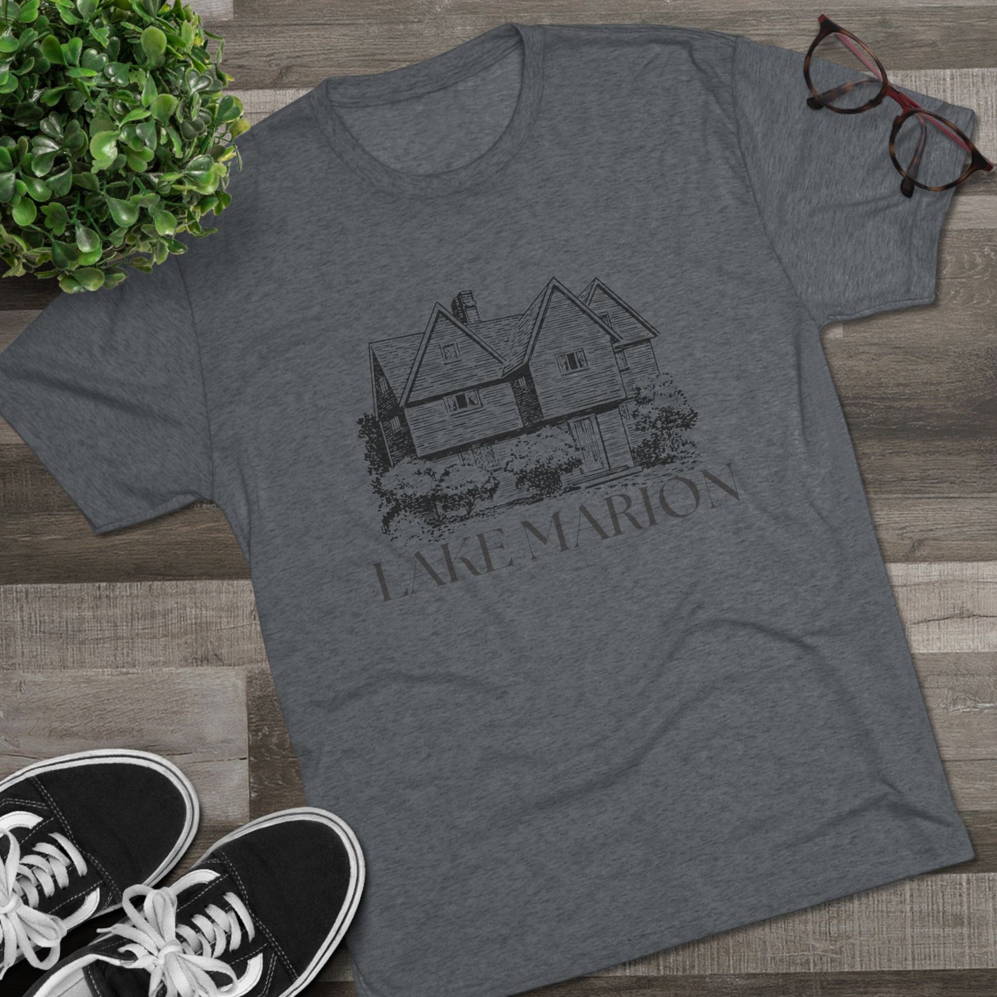 Lake Marion Unisex Tri-Blend Crew Tee, Casual T-Shirt, Summer Apparel, Lake House Shirt, Gift for Friends, Travel Tee
